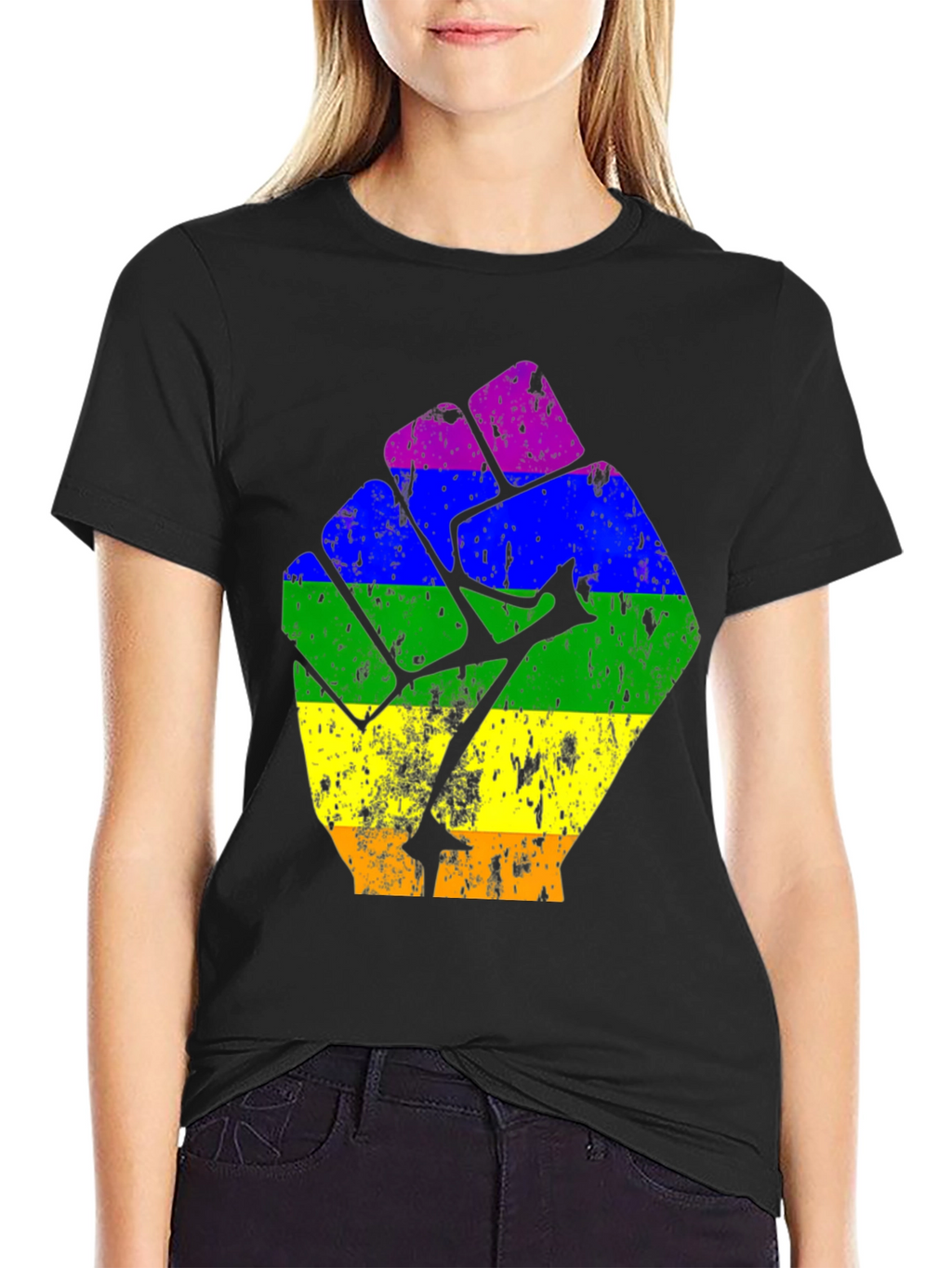 Rainbow Fist Graphic Tee - Pride T-Shirt
