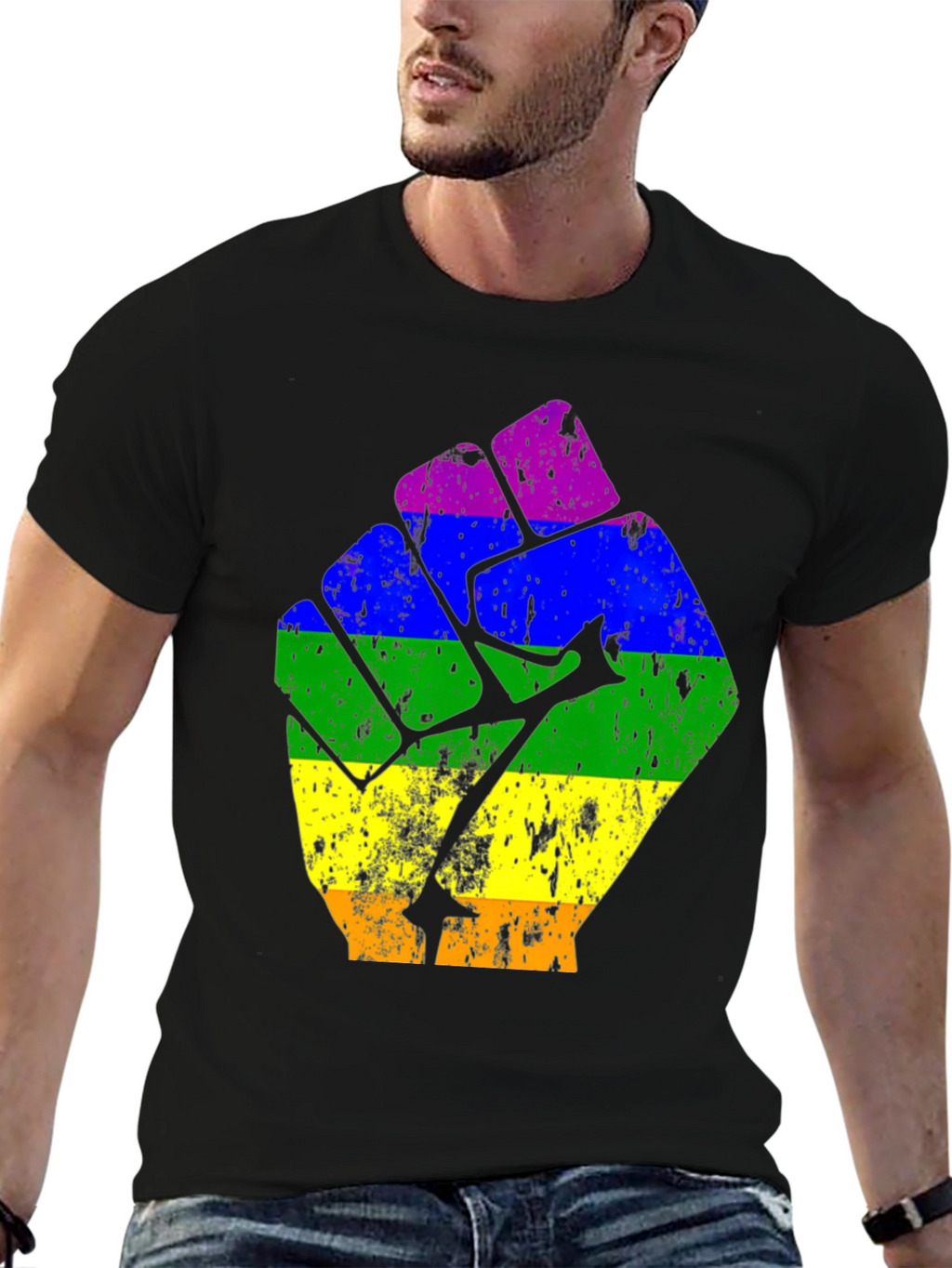 Rainbow Fist Graphic Tee - Pride T-Shirt