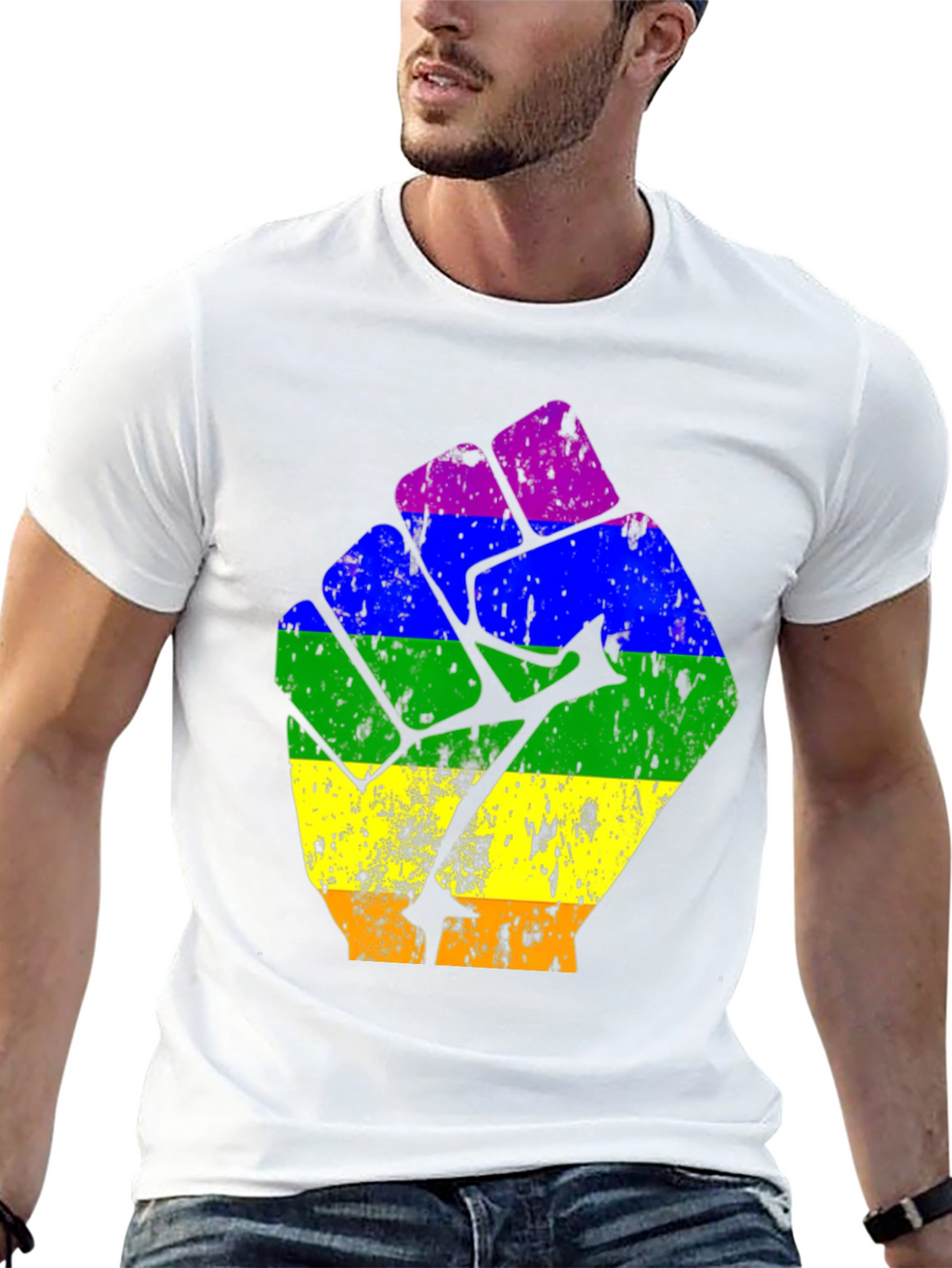 Rainbow Fist Graphic Tee - Pride T-Shirt