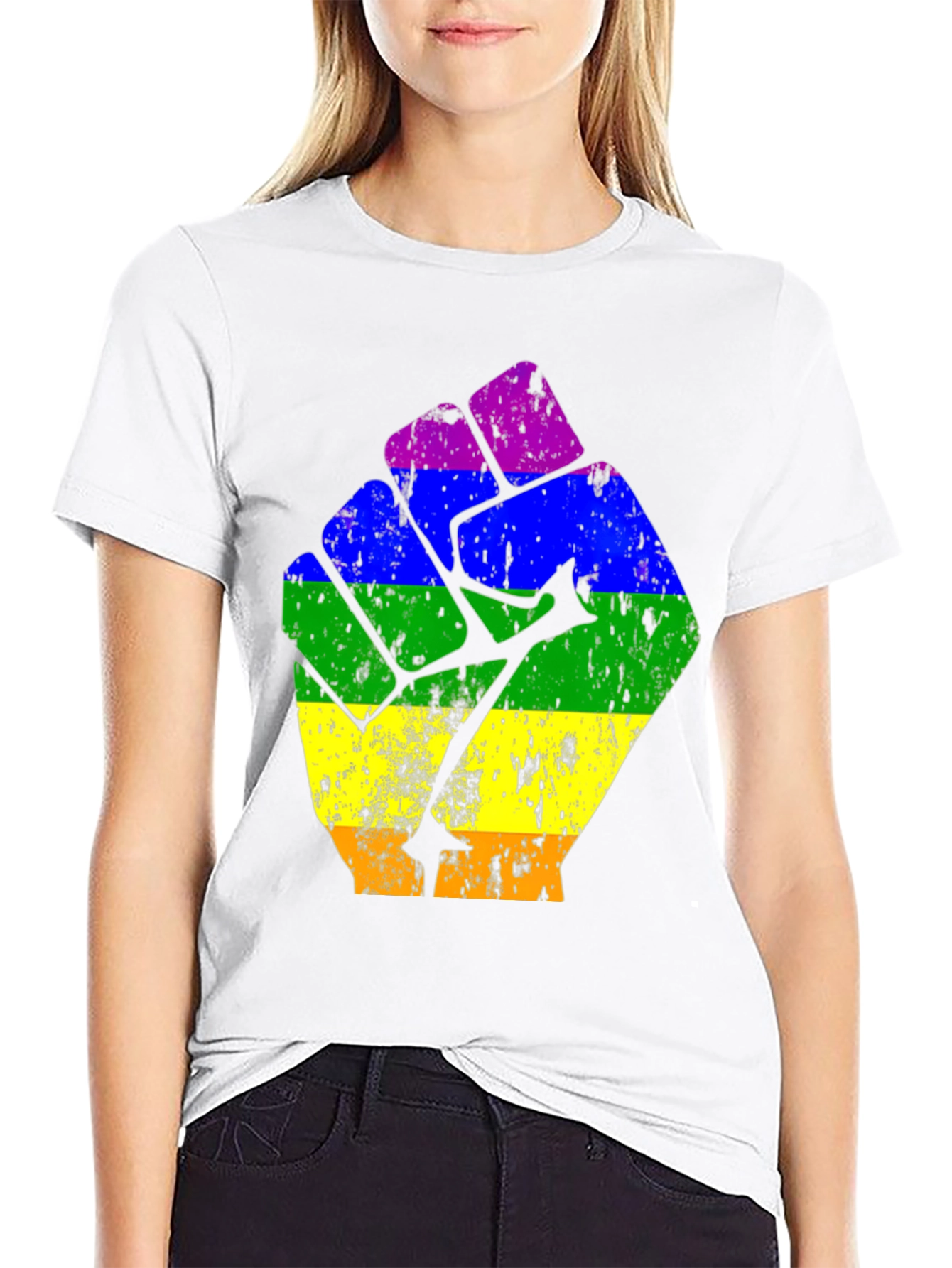 Rainbow Fist Graphic Tee - Pride T-Shirt