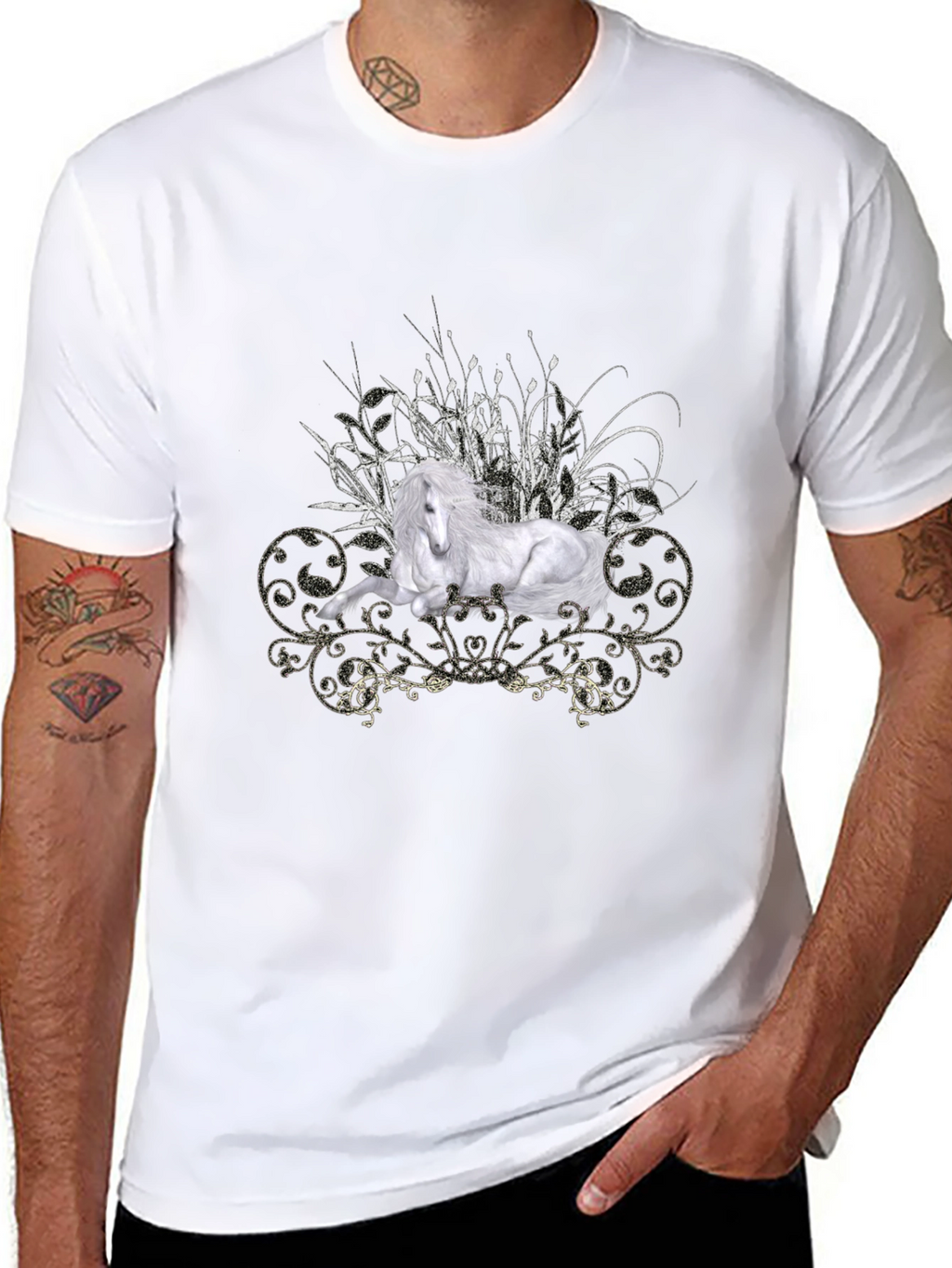 Majestic Horse Graphic Tee - Mens Black T-Shirt