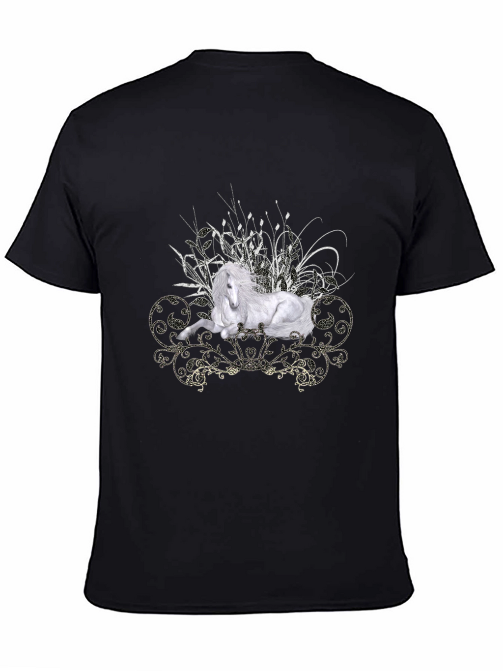 Majestic Horse Graphic Tee - Mens Black T-Shirt