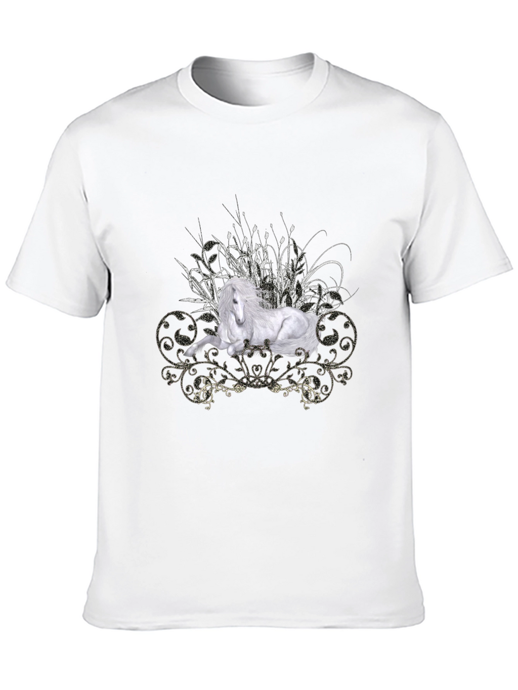 Majestic Horse Graphic Tee - Mens Black T-Shirt