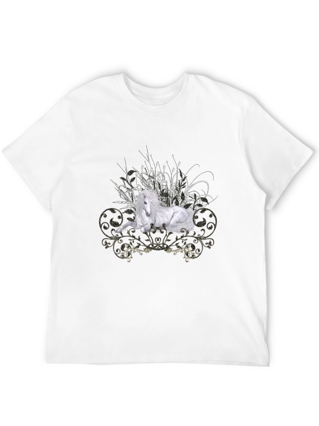 Majestic Horse Graphic Tee - Mens Black T-Shirt