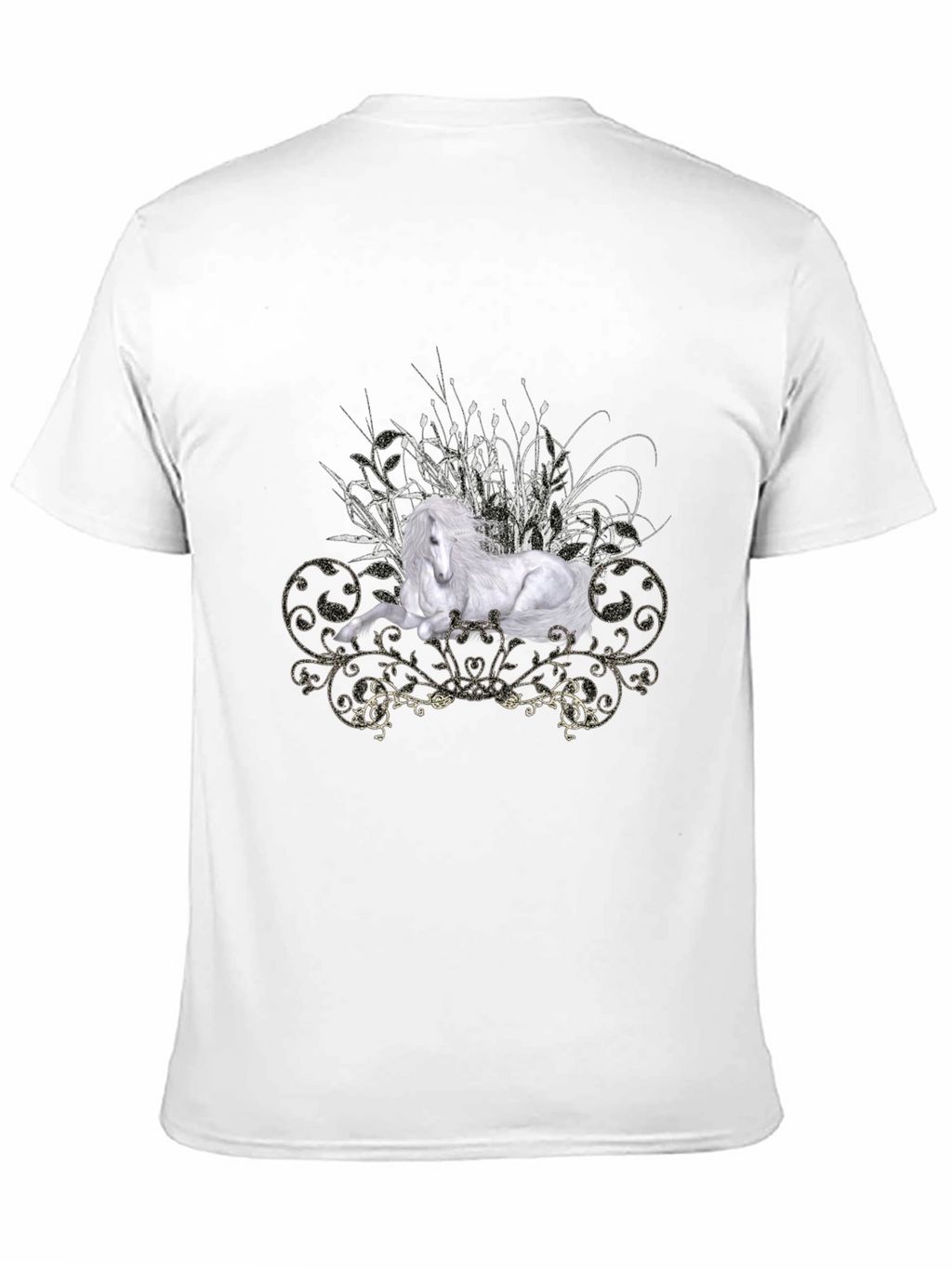 Majestic Horse Graphic Tee - Mens Black T-Shirt