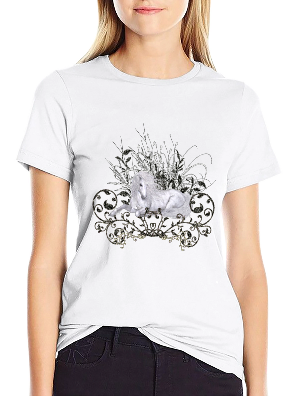 Majestic Horse Graphic Tee - Mens Black T-Shirt