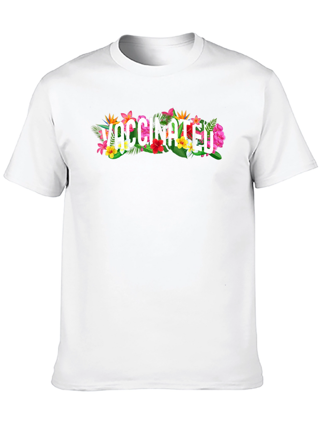 Vaccinated Floral Graphic T-Shirt