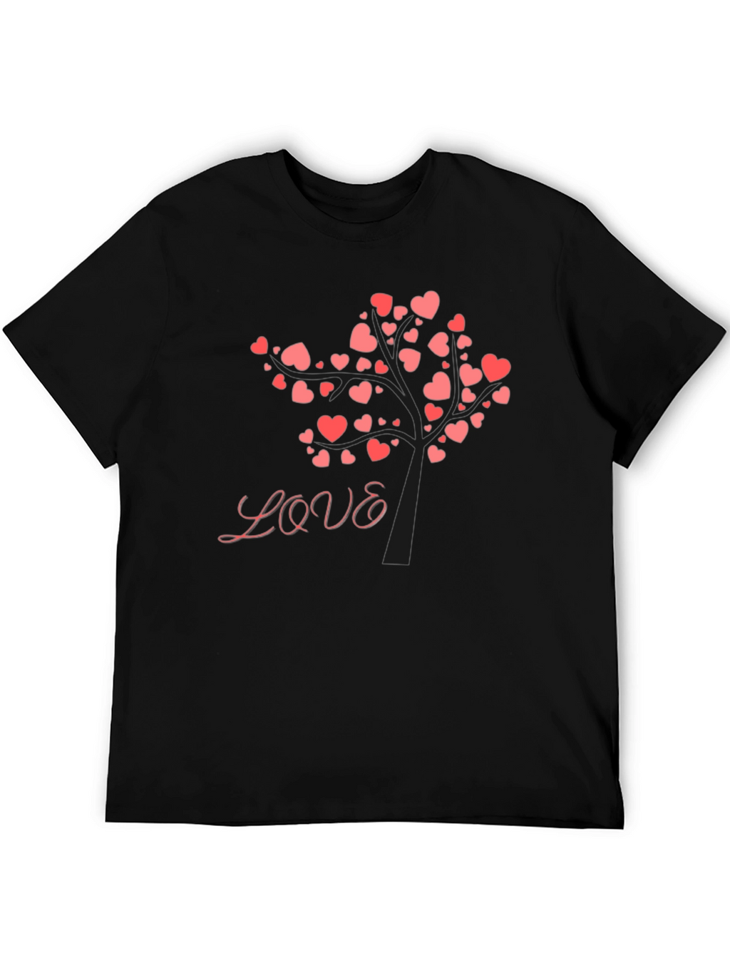Love Tree Graphic Tee - Black Cotton Blend Shirt