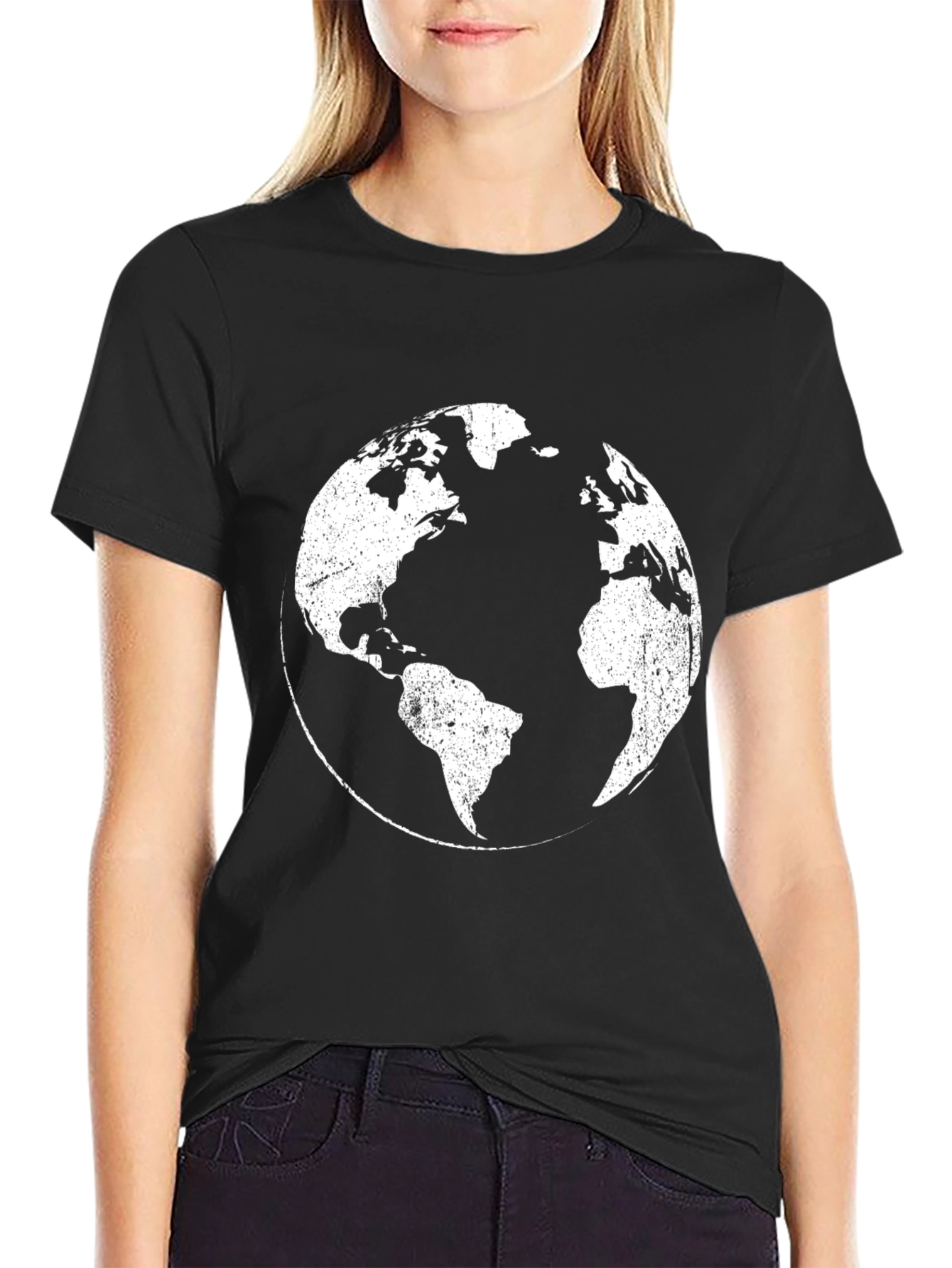 Distressed Earth Graphic T-Shirt