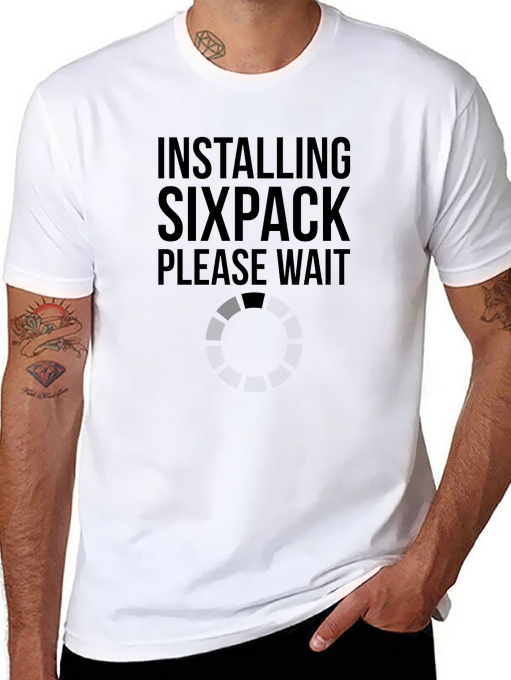 Installing Sixpack Funny Workout T-Shirt