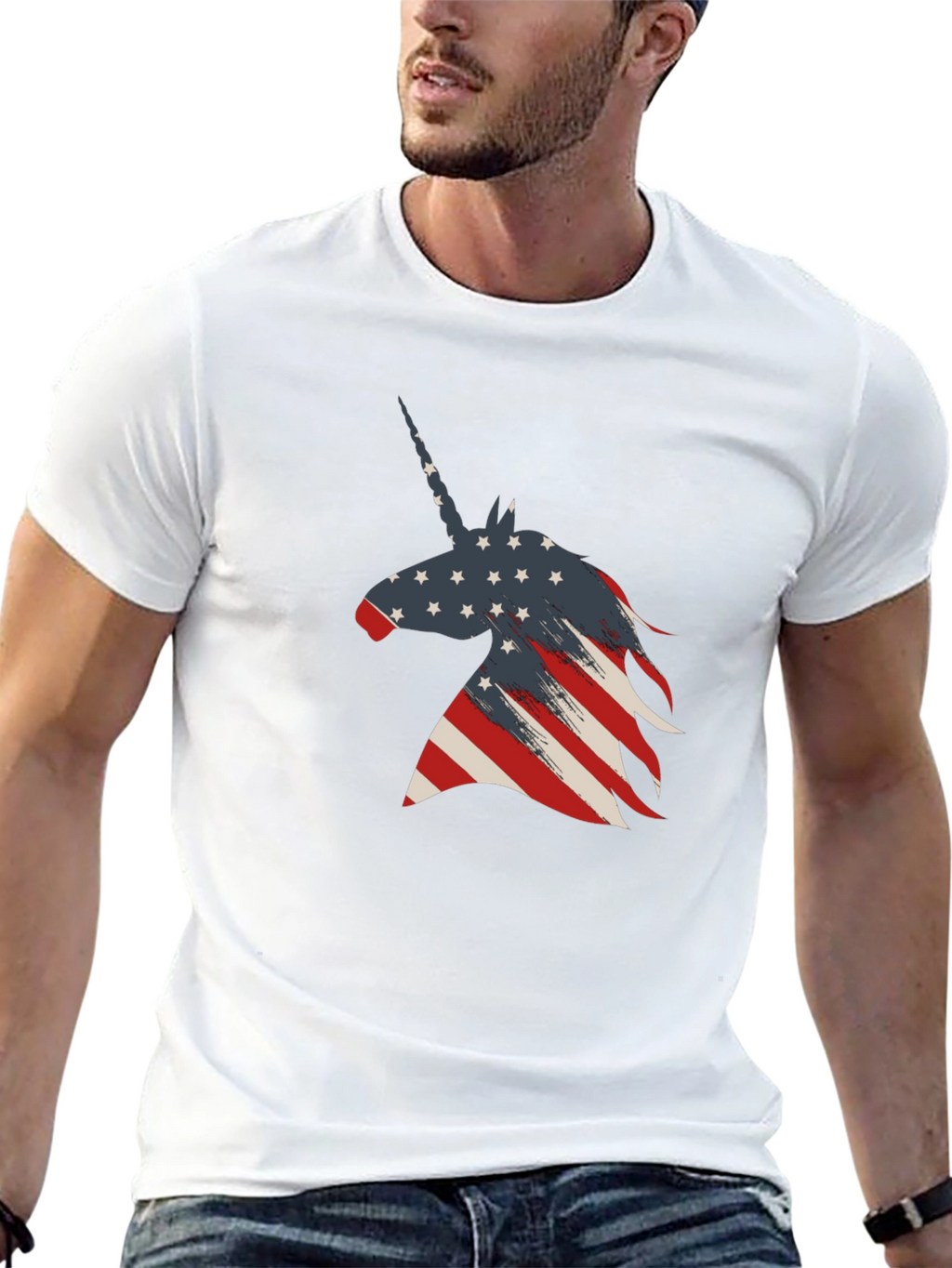 Patriotic Unicorn Graphic Tee