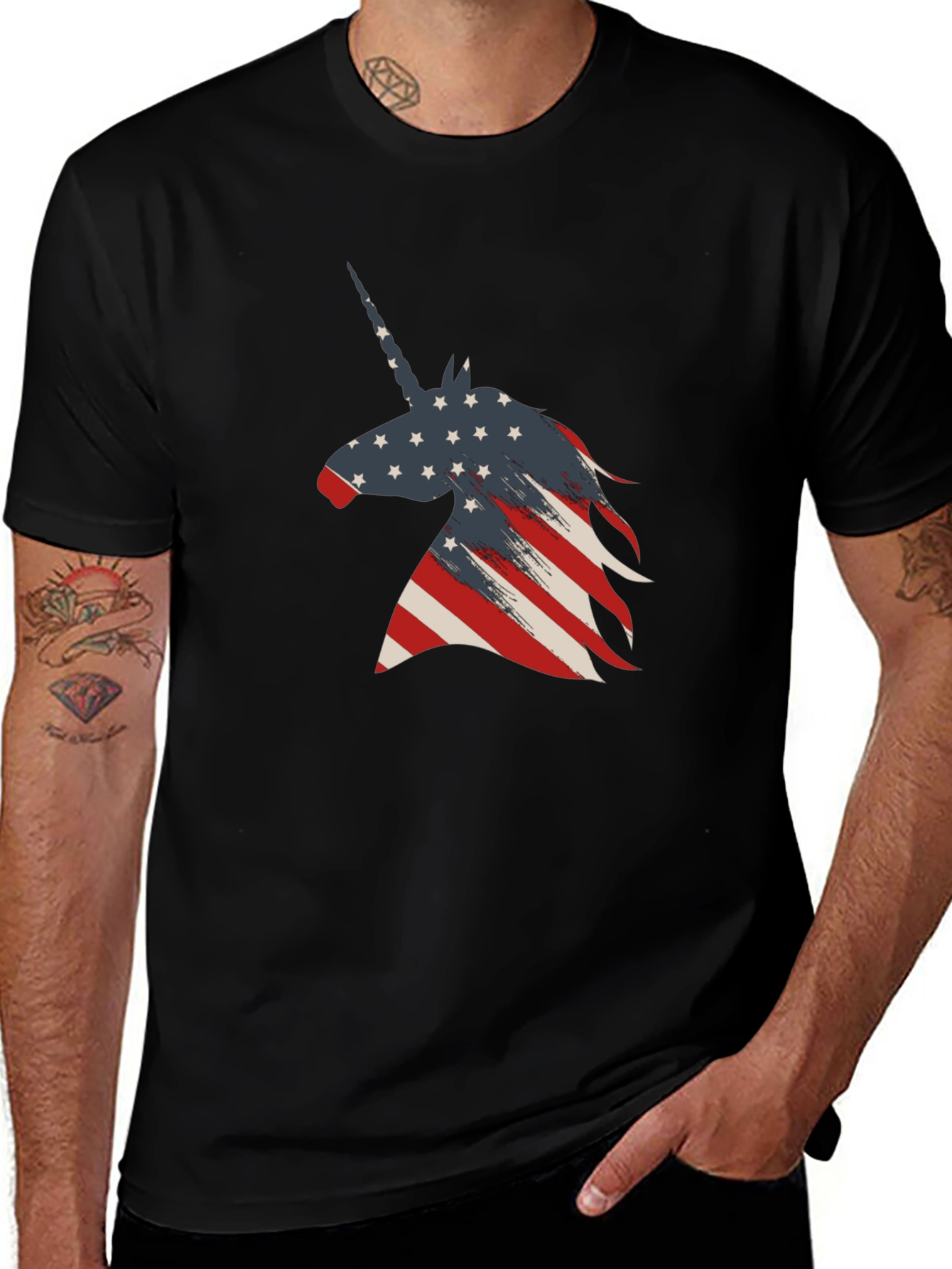 Patriotic Unicorn Graphic Tee