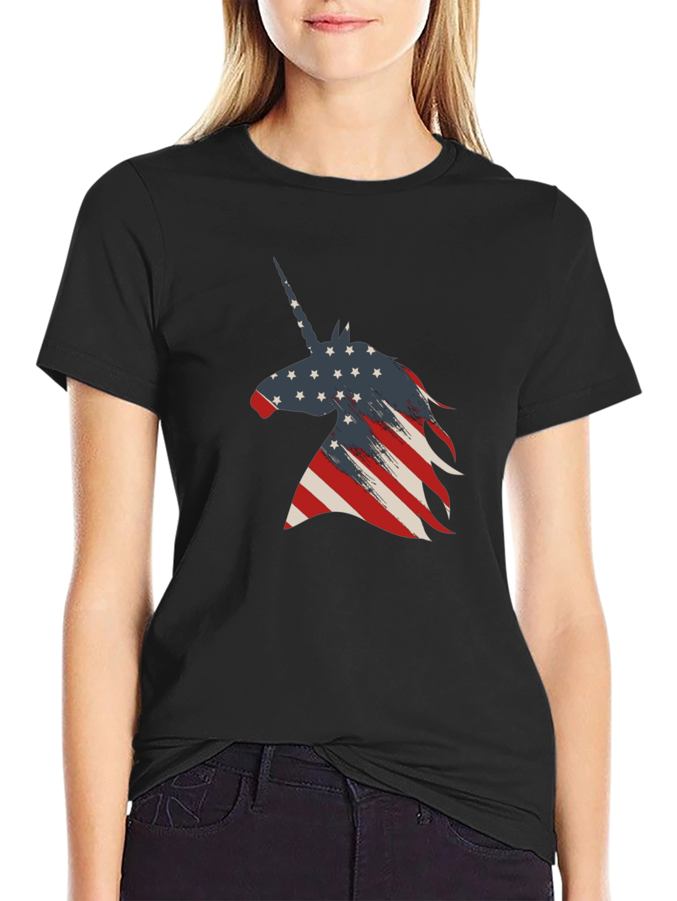 Patriotic Unicorn Graphic Tee