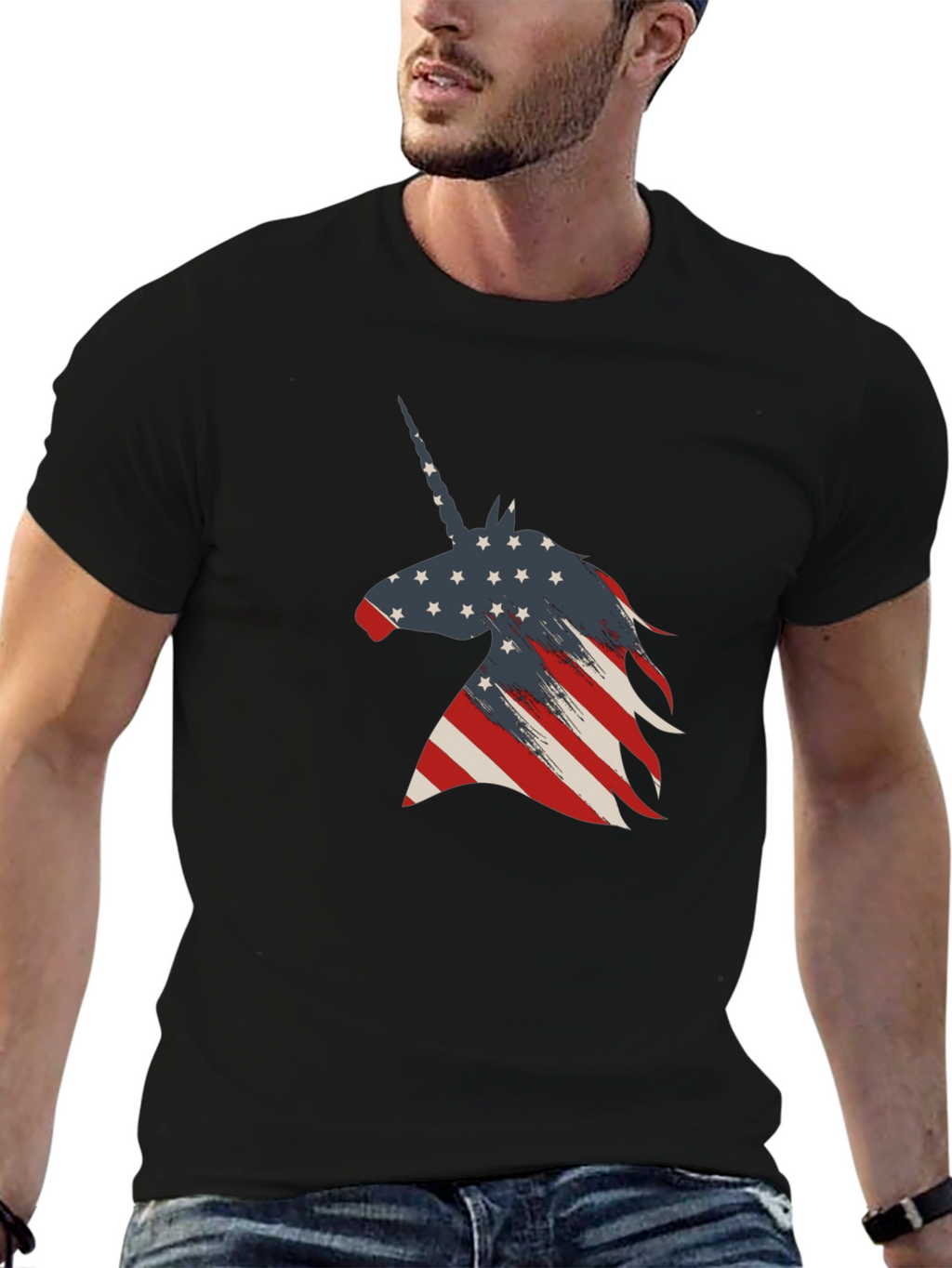 Patriotic Unicorn Graphic Tee