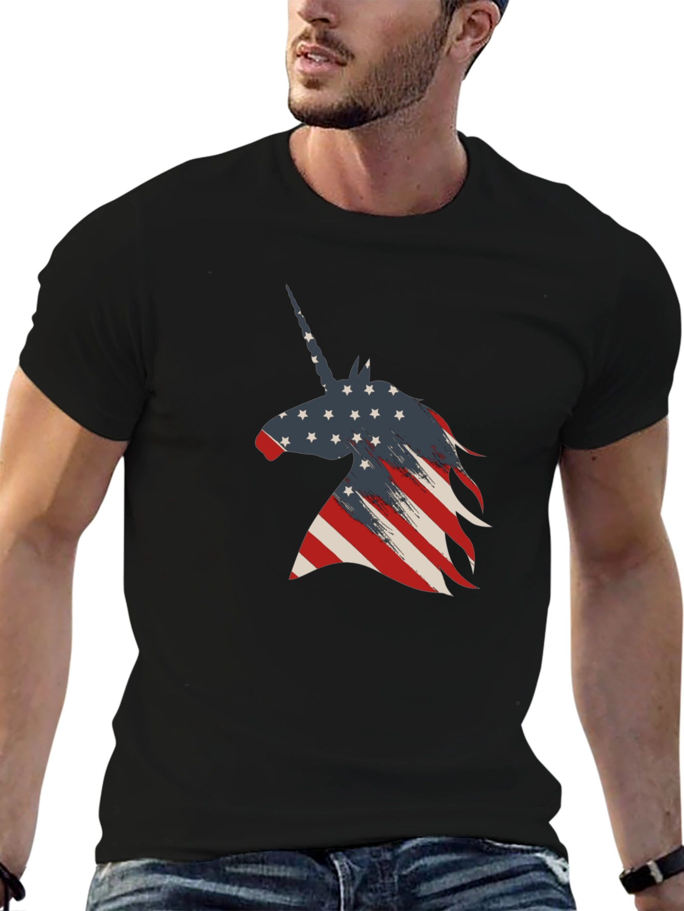 Patriotic Unicorn Graphic Tee