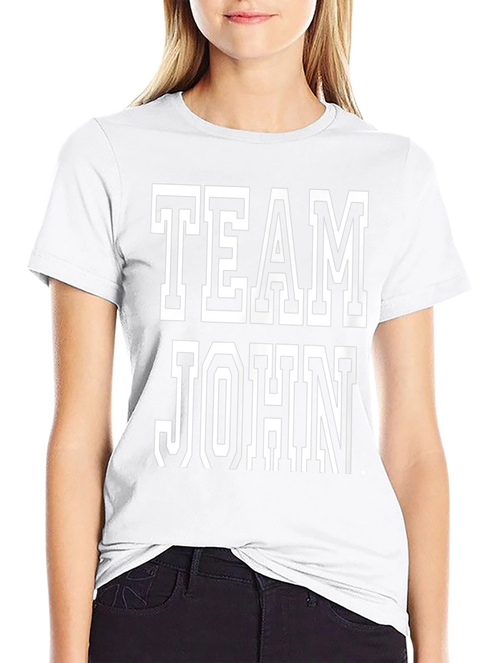 Team John T-Shirt - Black Cotton Tee