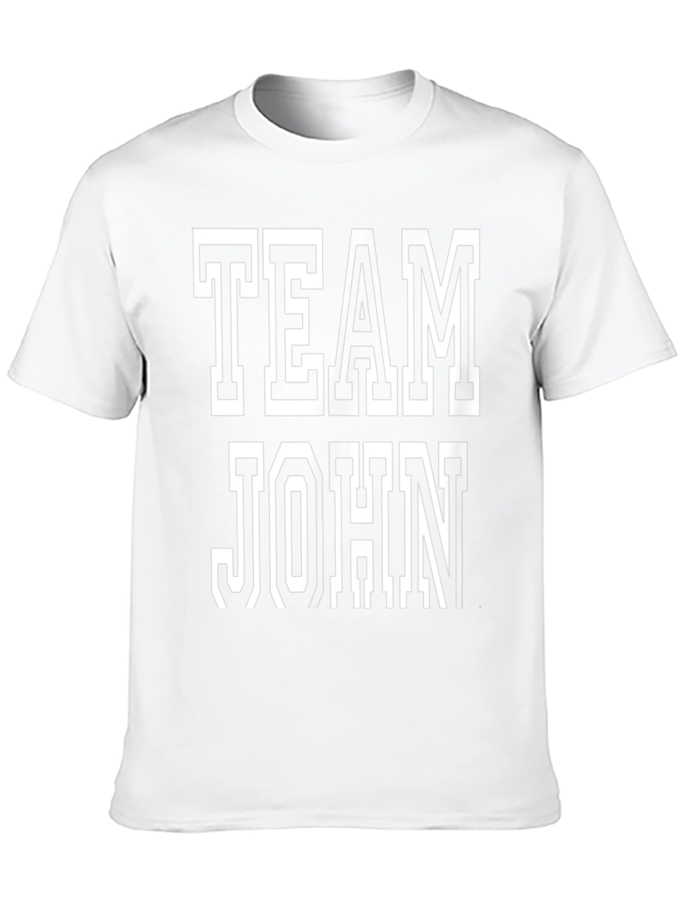 Team John T-Shirt - Black Cotton Tee