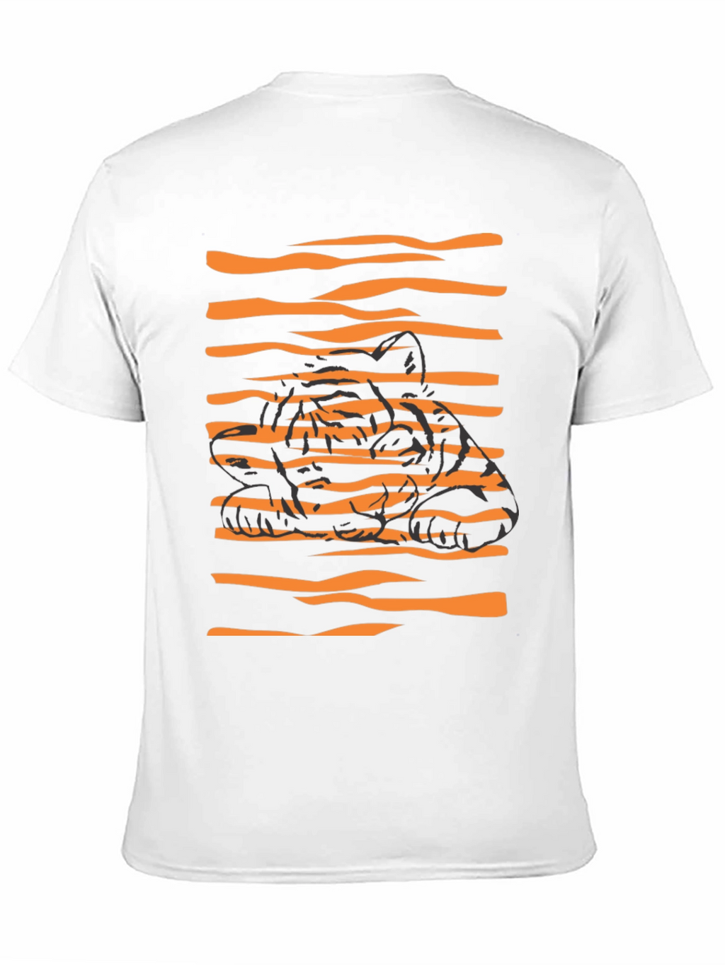 Striking Tiger Graphic Black T-Shirt