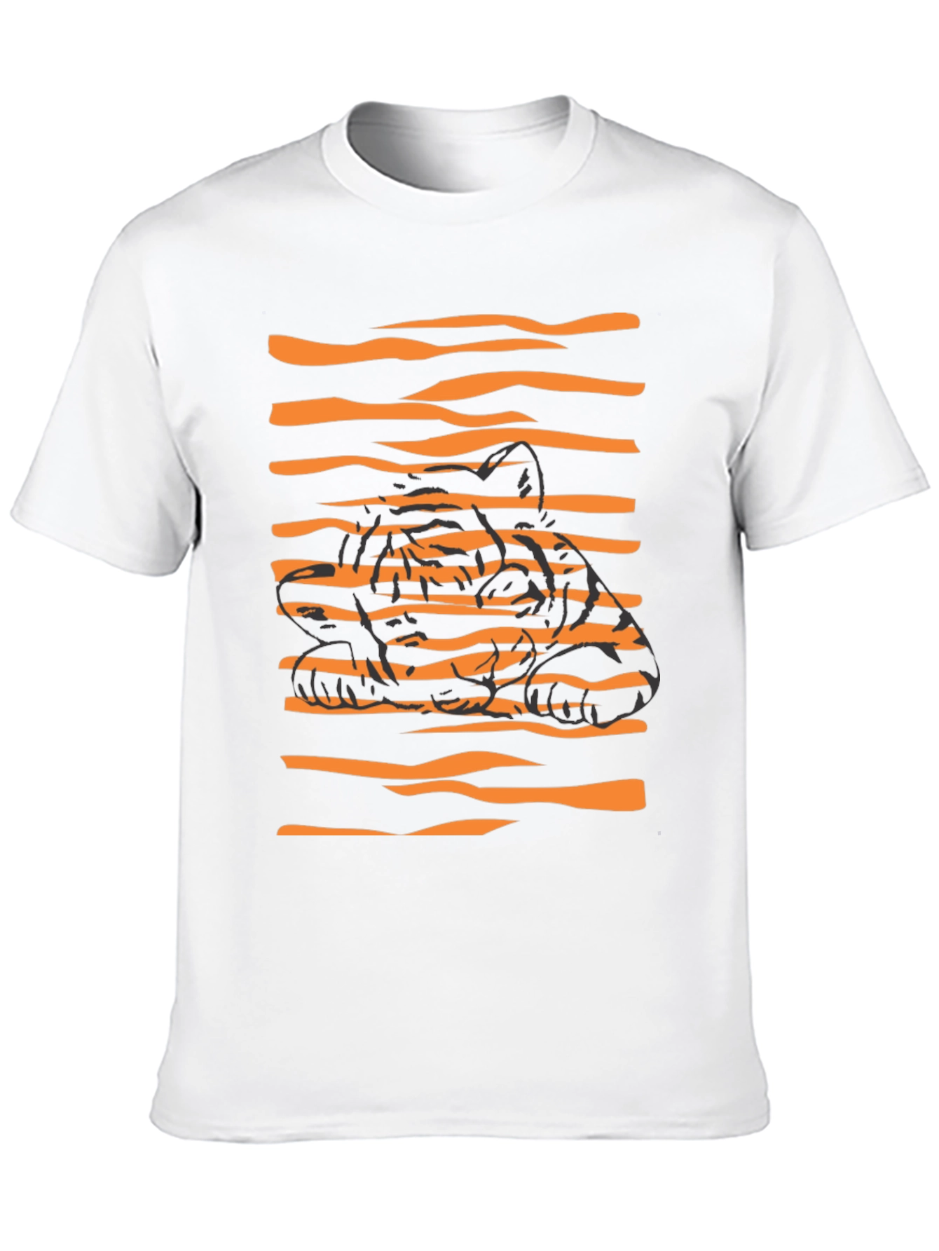Striking Tiger Graphic Black T-Shirt