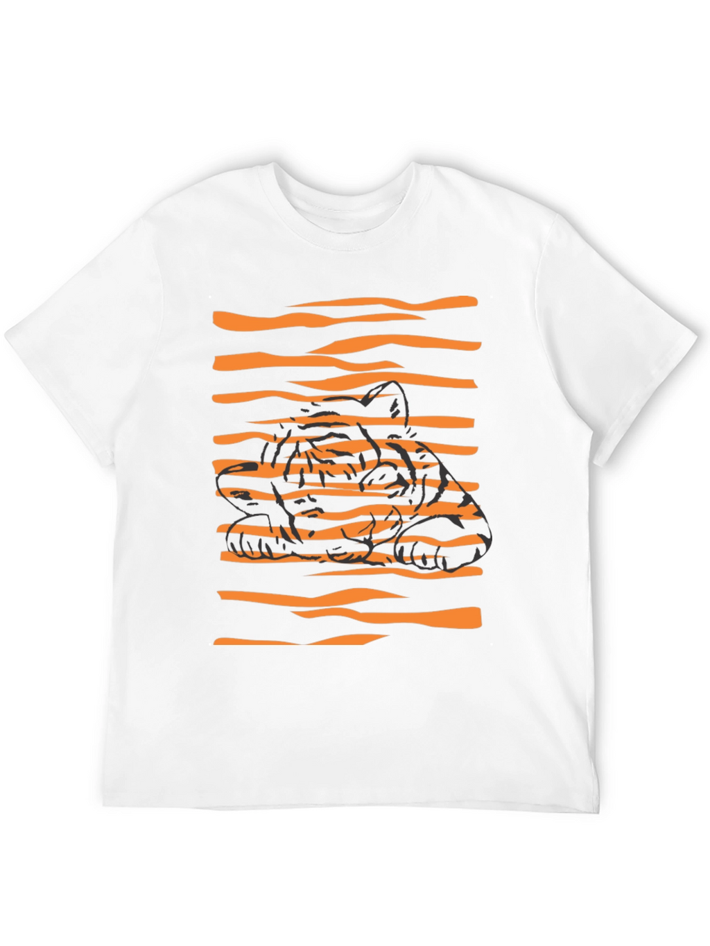 Striking Tiger Graphic Black T-Shirt