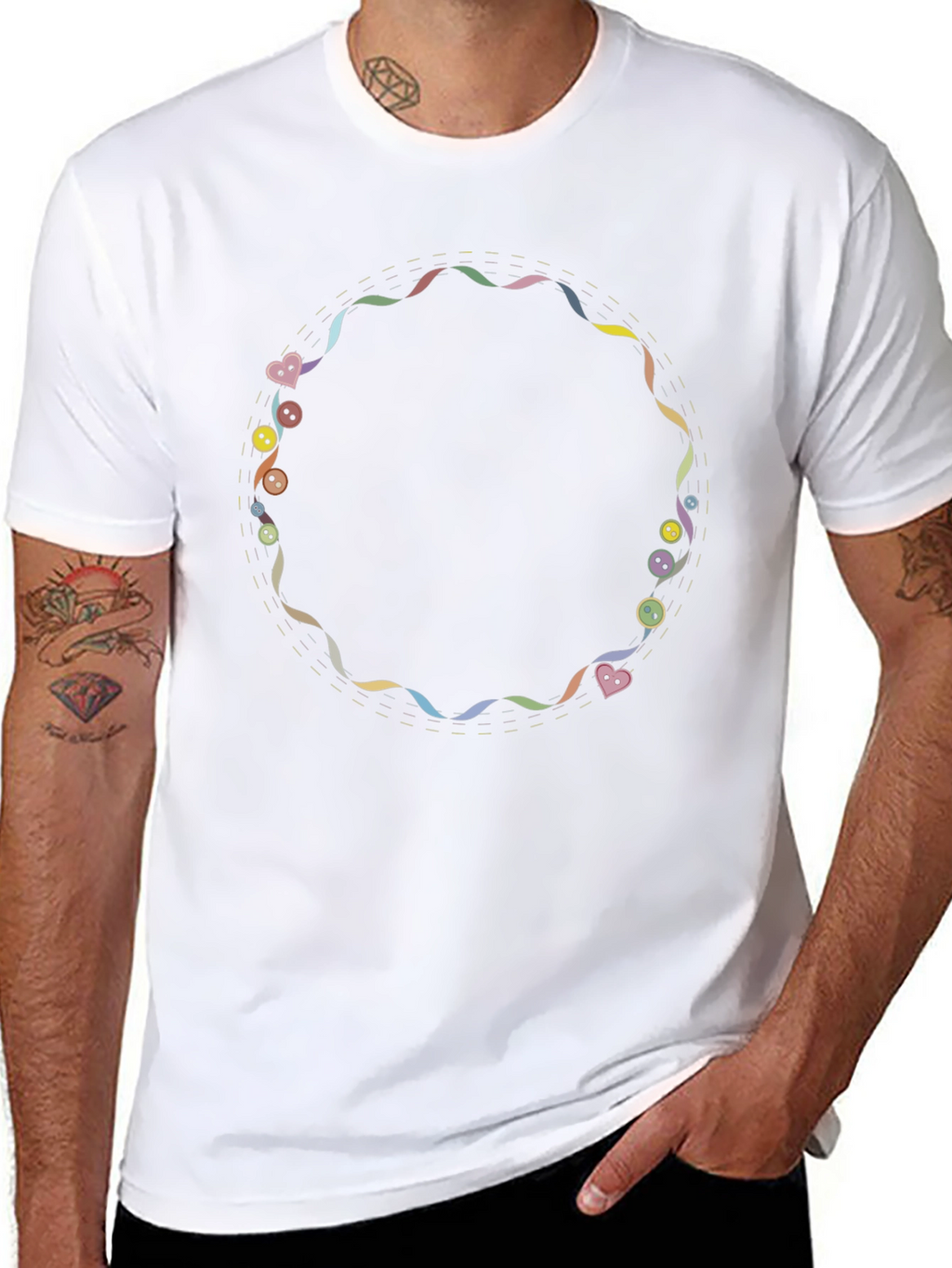 Novelty Graphic Print Black T-Shirt