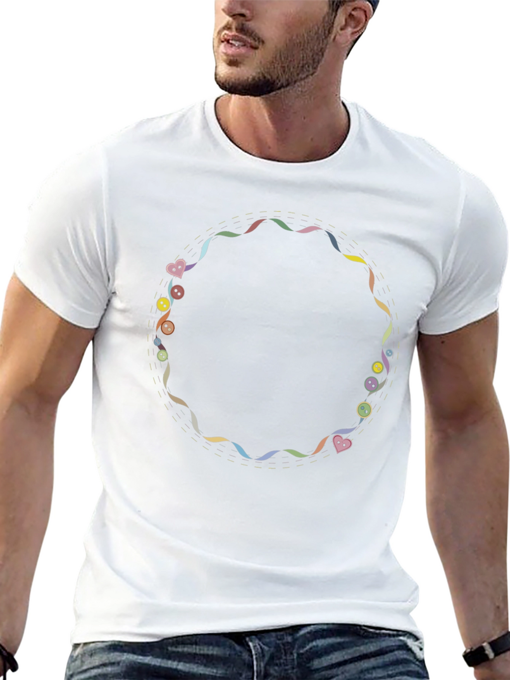 Novelty Graphic Print Black T-Shirt
