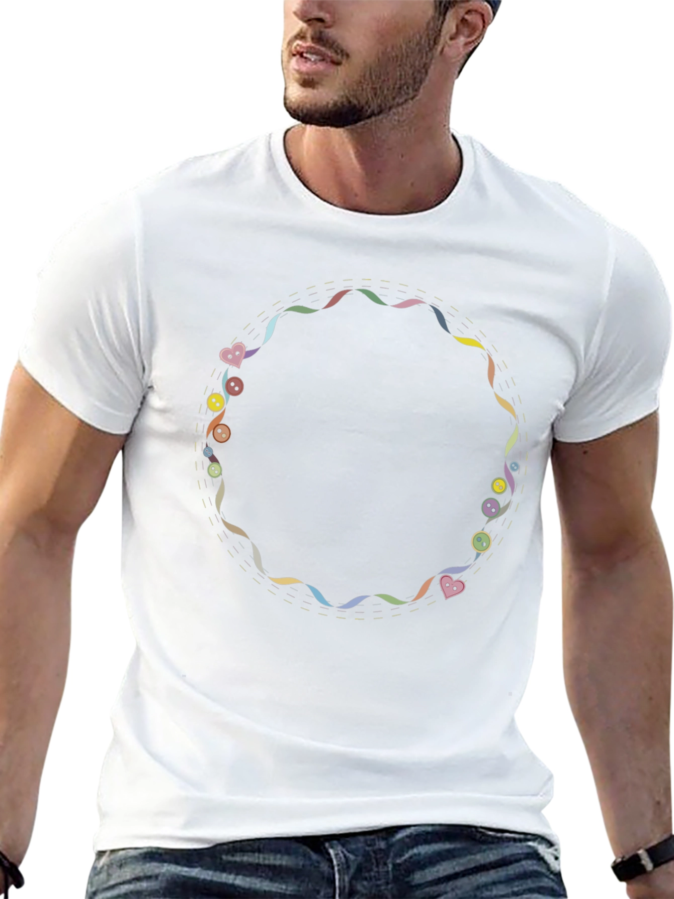 Novelty Graphic Print Black T-Shirt