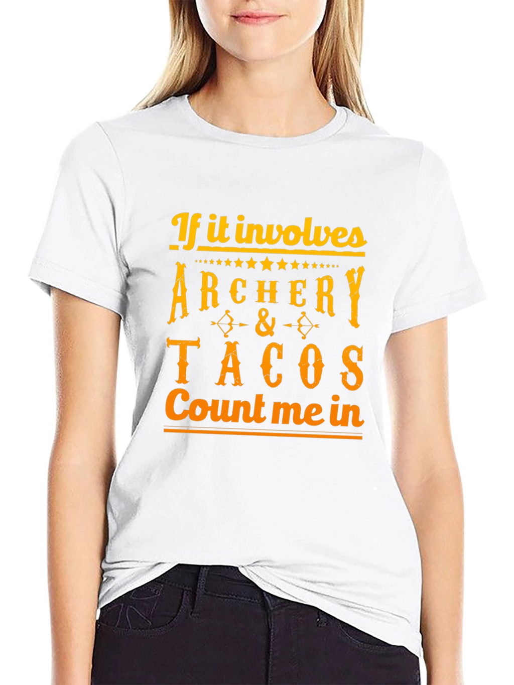 Archery & Tacos Mens Black Graphic Tee