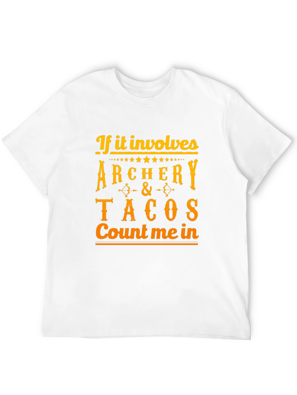 Archery & Tacos Mens Black Graphic Tee