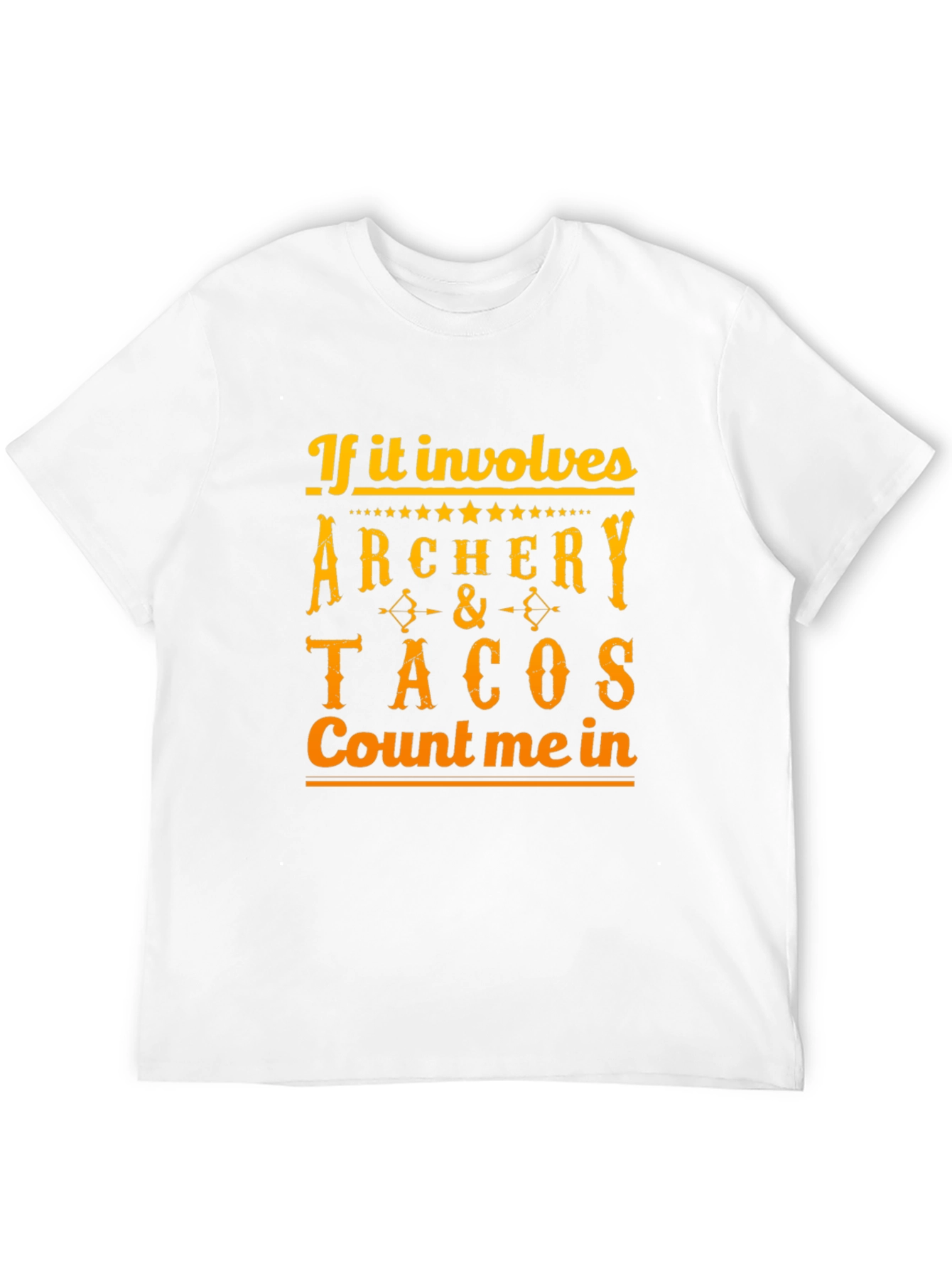 Archery & Tacos Mens Black Graphic Tee