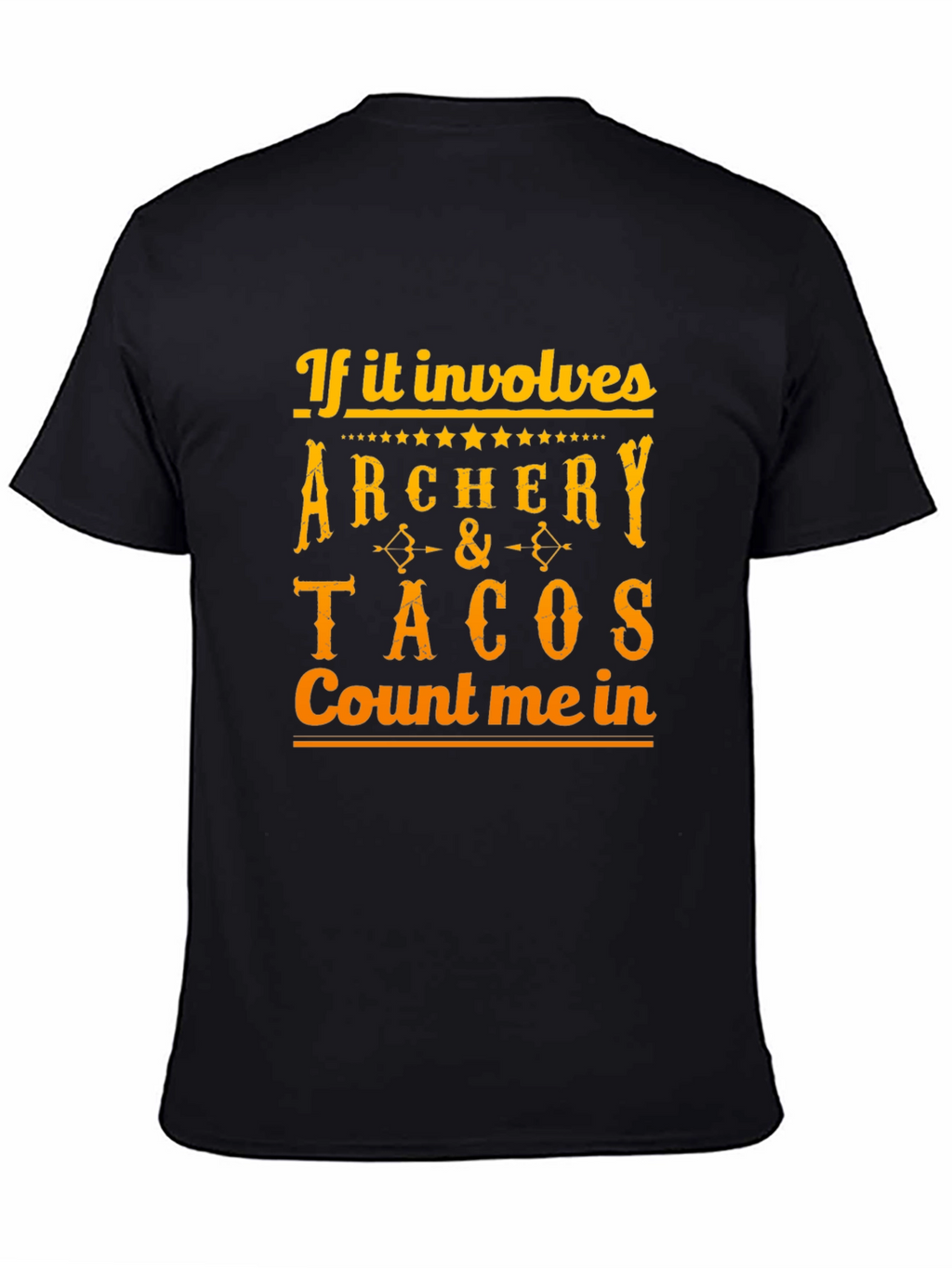 Archery & Tacos Mens Black Graphic Tee