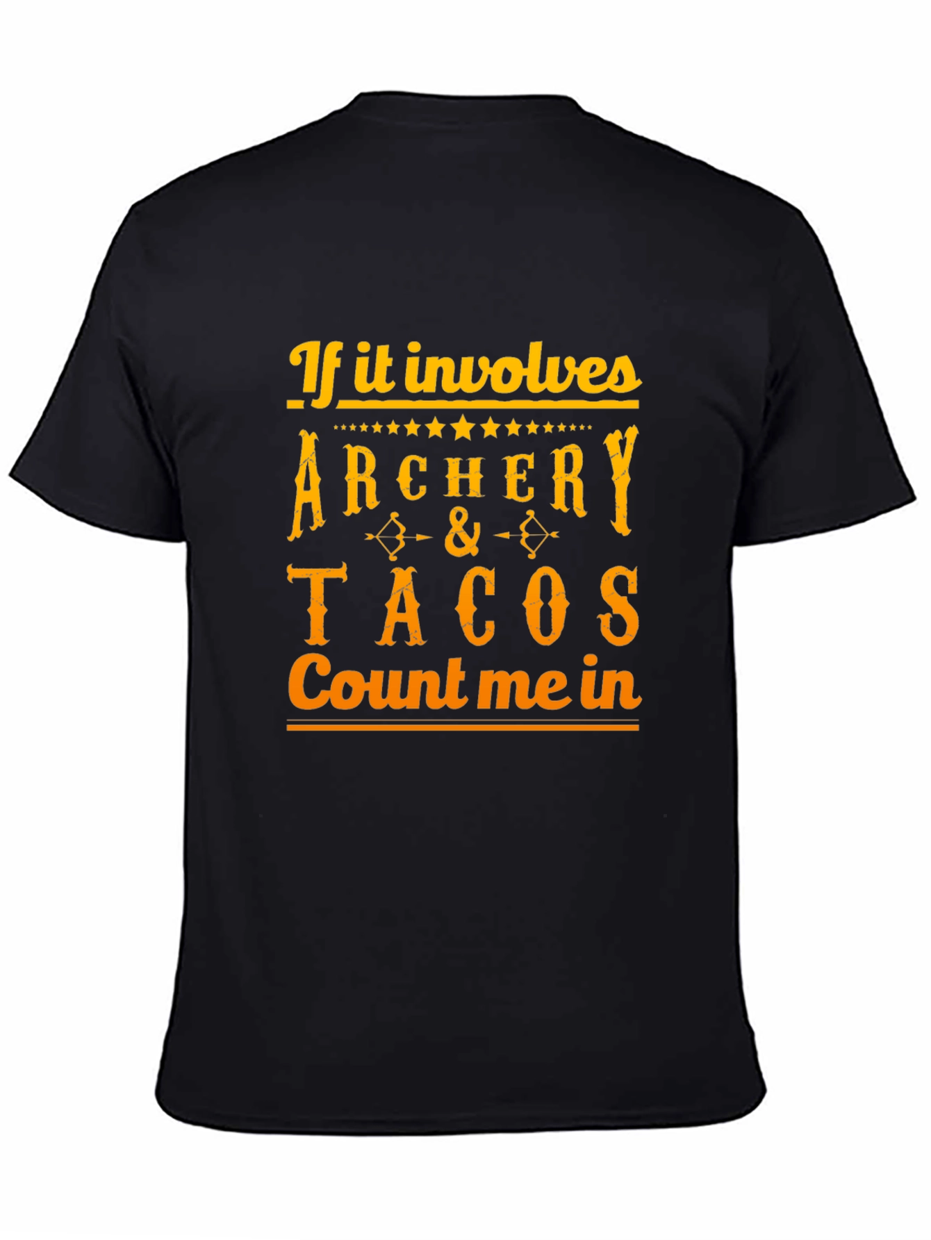Archery & Tacos Mens Black Graphic Tee