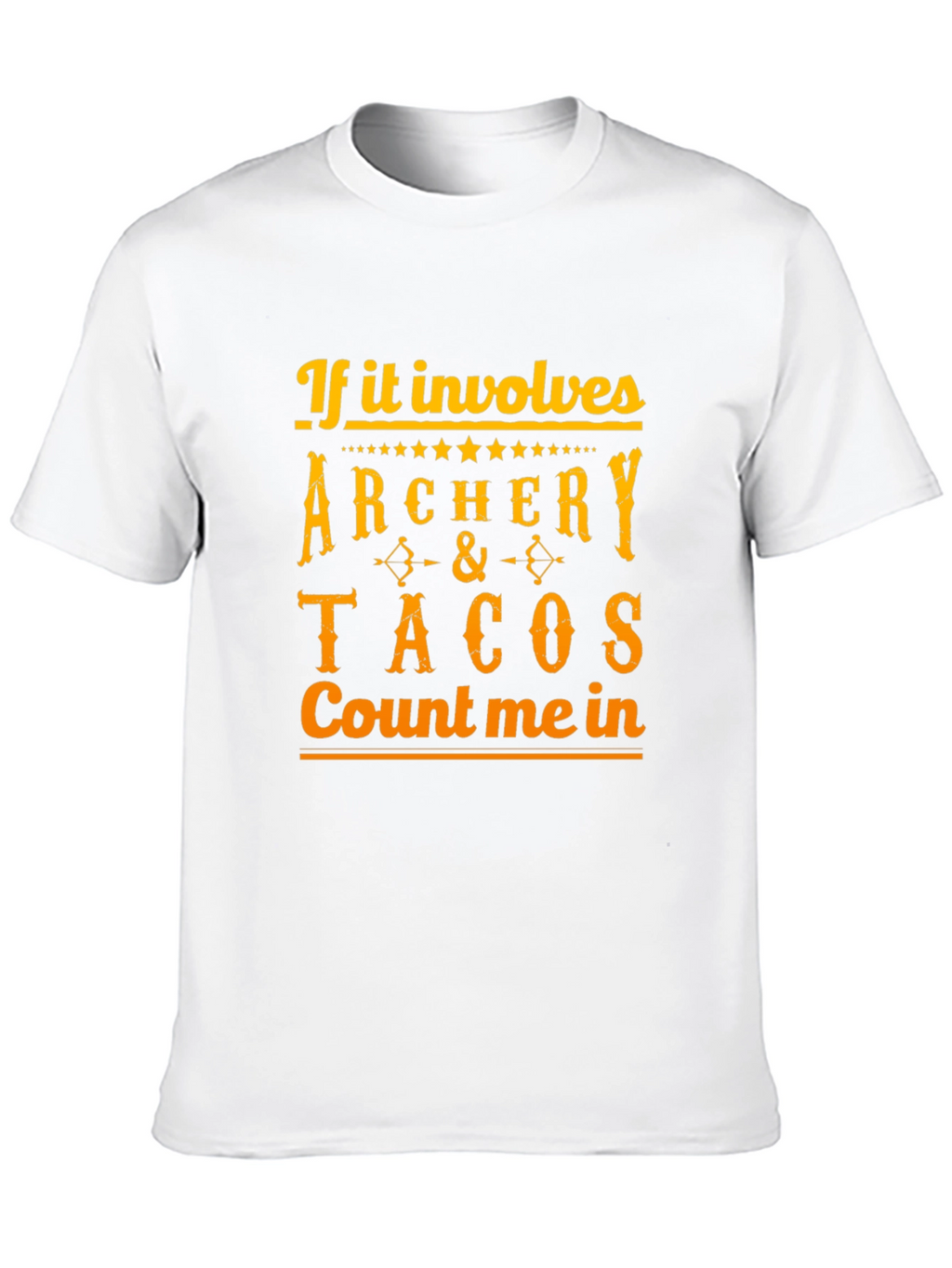 Archery & Tacos Mens Black Graphic Tee