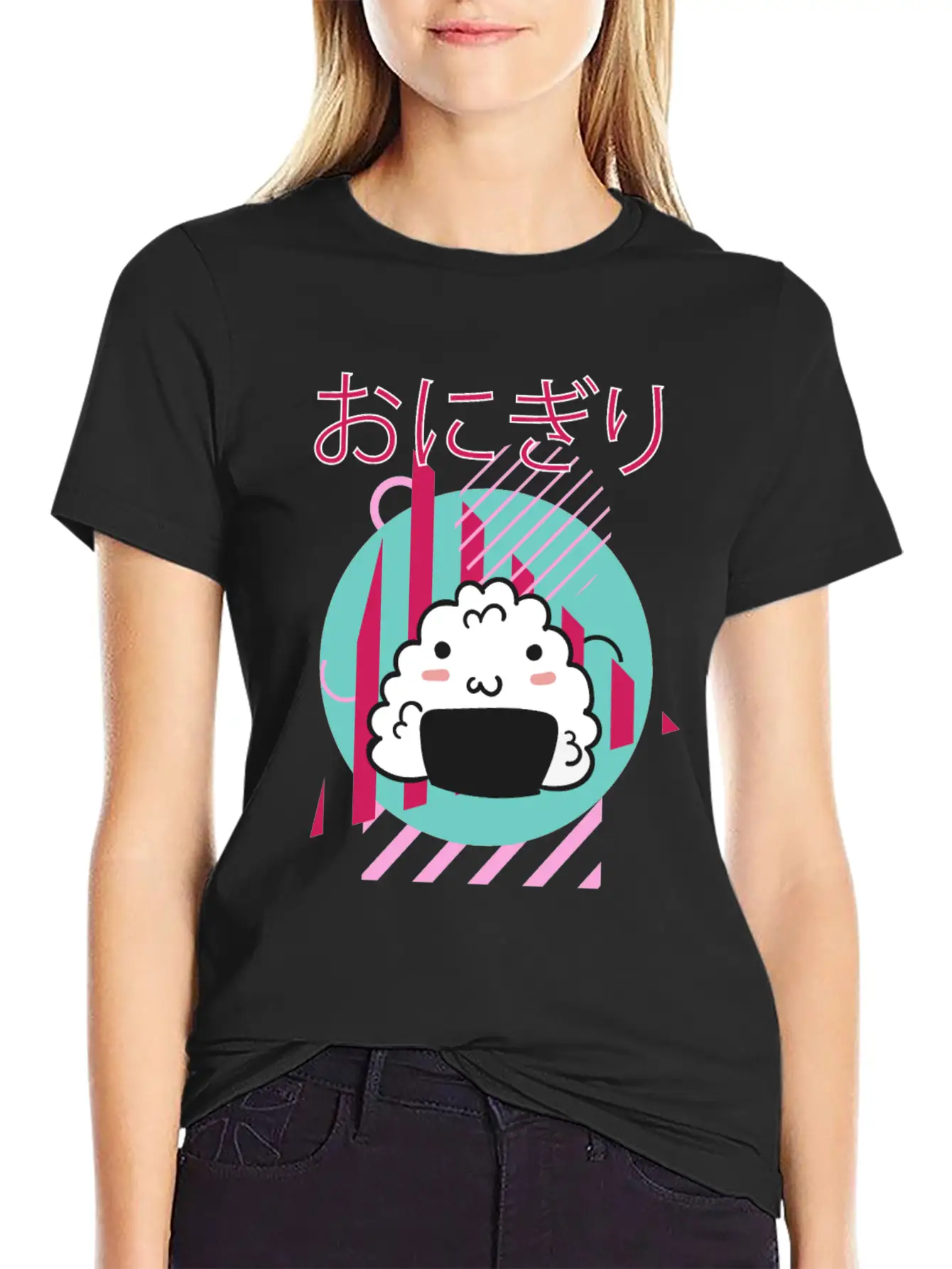 90 S Kawaii Onigiri - 90s Kawaii Unisex Casual T-Shirt – Clean Design For Daily Comfort