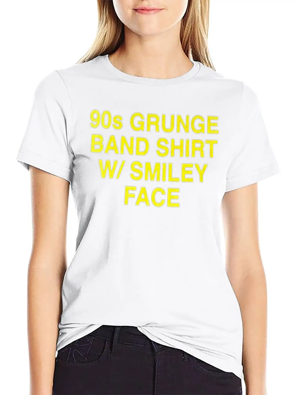 90s Grunge Band Shirt W Face Essential Cotton Tee For Daily Outfits – Unisex Style