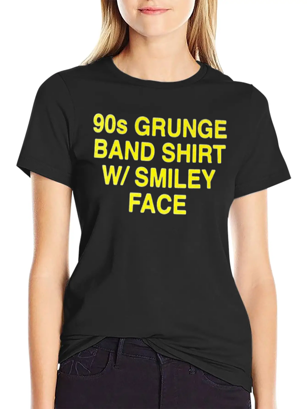 90s Grunge Band Shirt W Face Essential Cotton Tee For Daily Outfits – Unisex Style