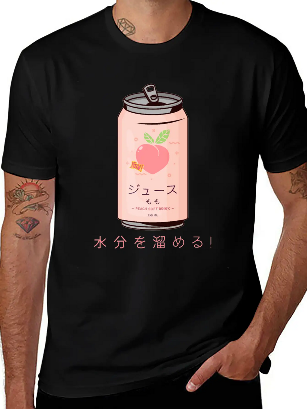 90s Japanese Aesthetic Peach Juice Can Aesthetic Unisex Casual T-Shirt – Clean Design For Daily Comfort