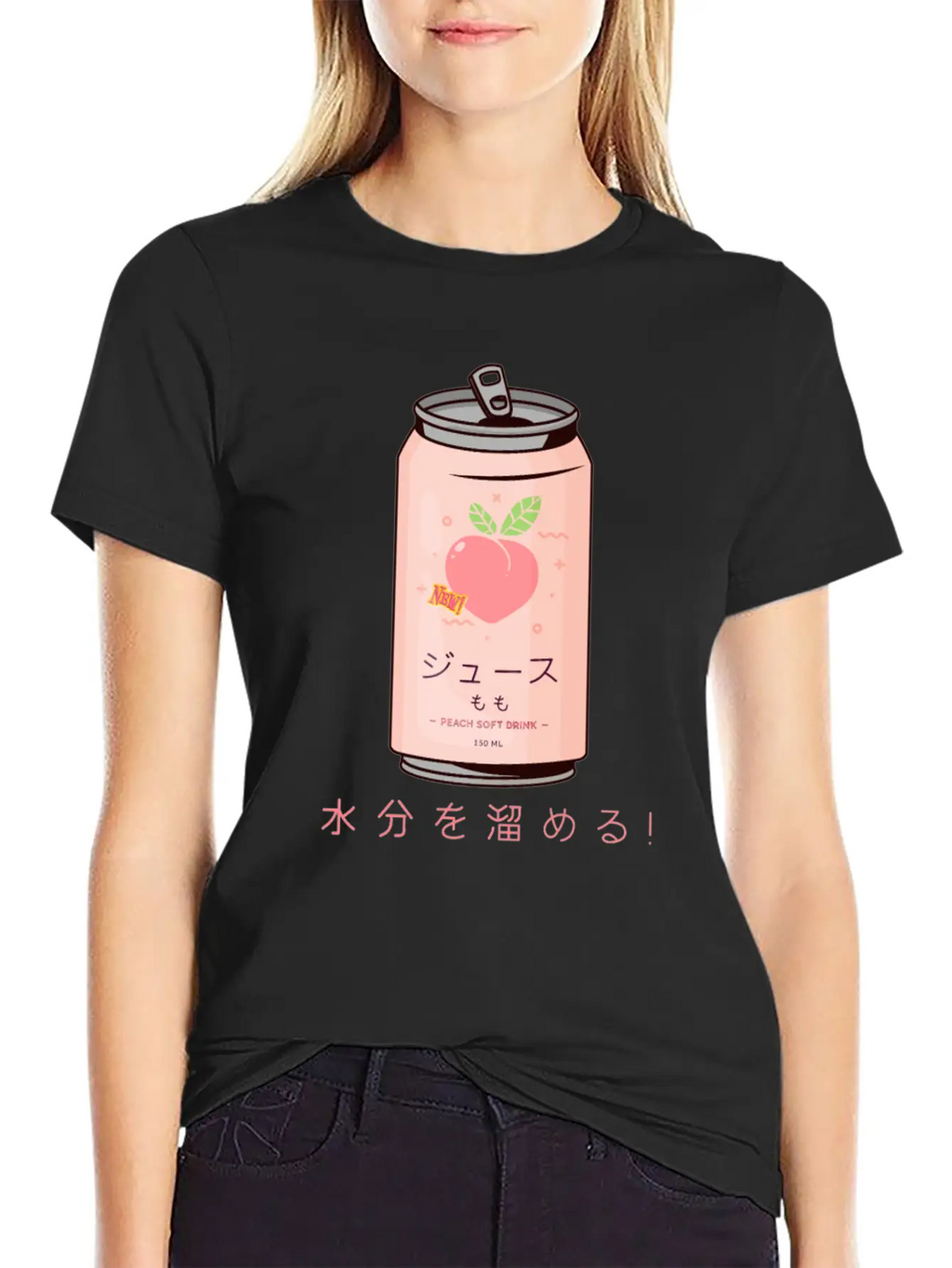 90s Japanese Aesthetic Peach Juice Can Aesthetic Unisex Casual T-Shirt – Clean Design For Daily Comfort