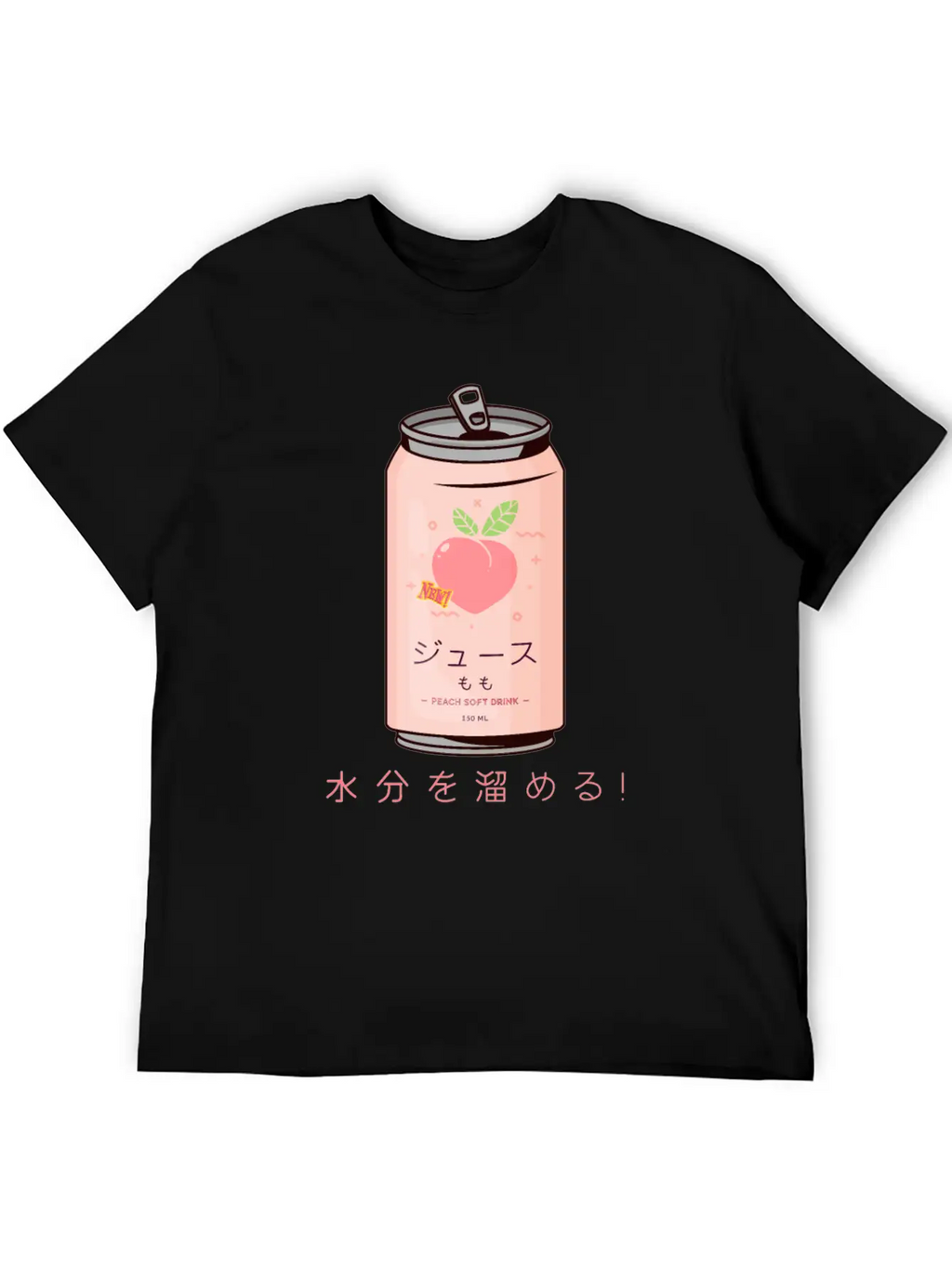 90s Japanese Aesthetic Peach Juice Can Aesthetic Unisex Casual T-Shirt – Clean Design For Daily Comfort