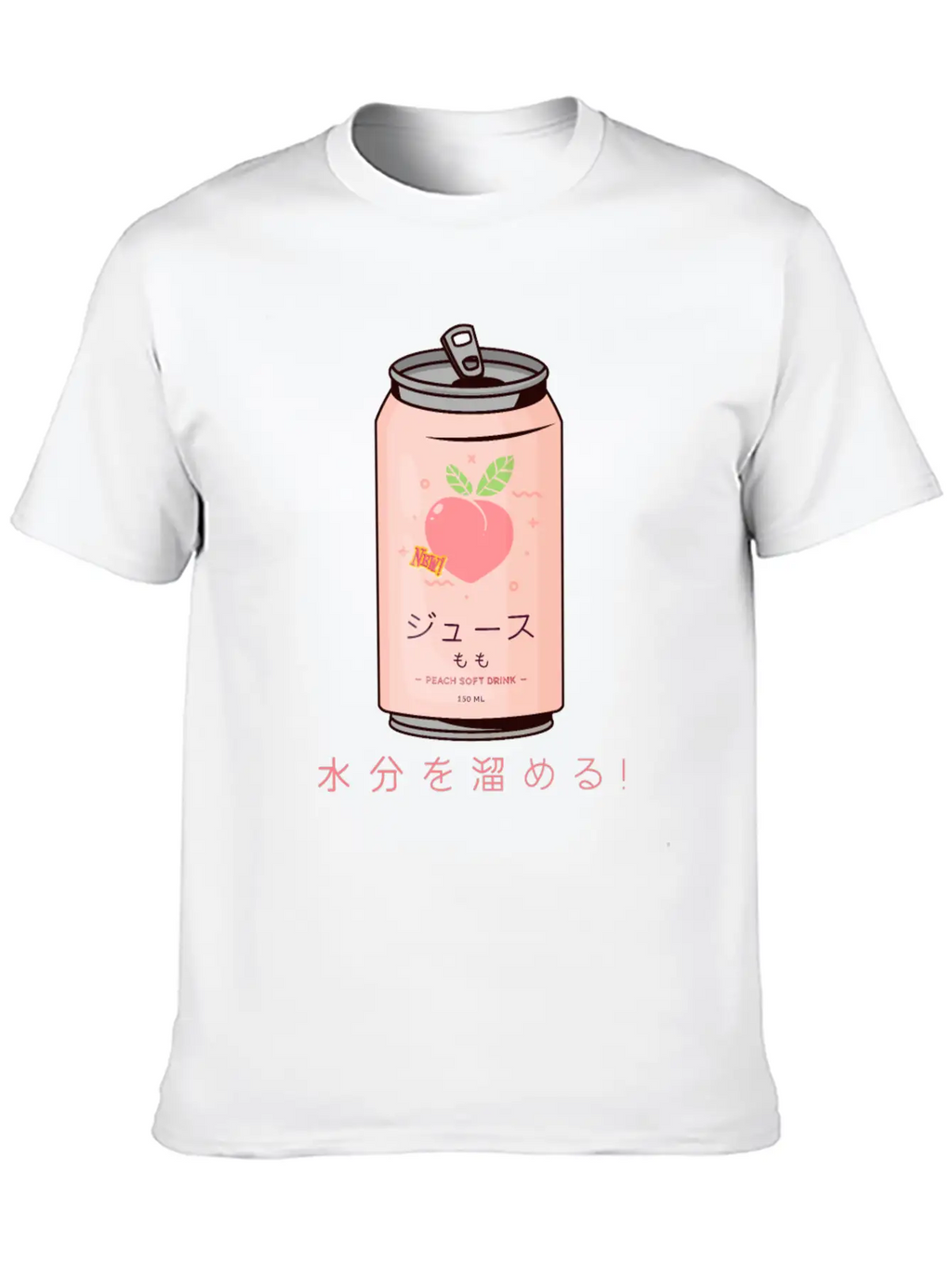 90s Japanese Aesthetic Peach Juice Can Aesthetic Unisex Casual T-Shirt – Clean Design For Daily Comfort
