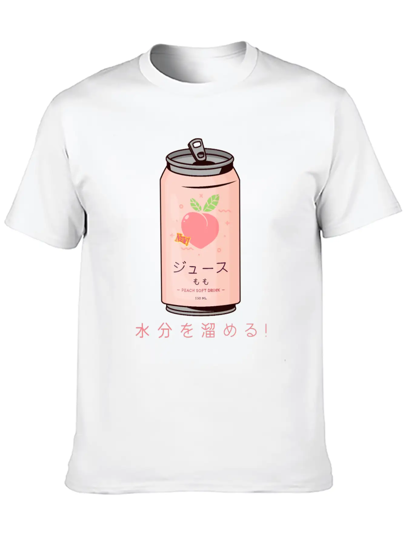 90s Japanese Aesthetic Peach Juice Can Aesthetic Unisex Casual T-Shirt – Clean Design For Daily Comfort
