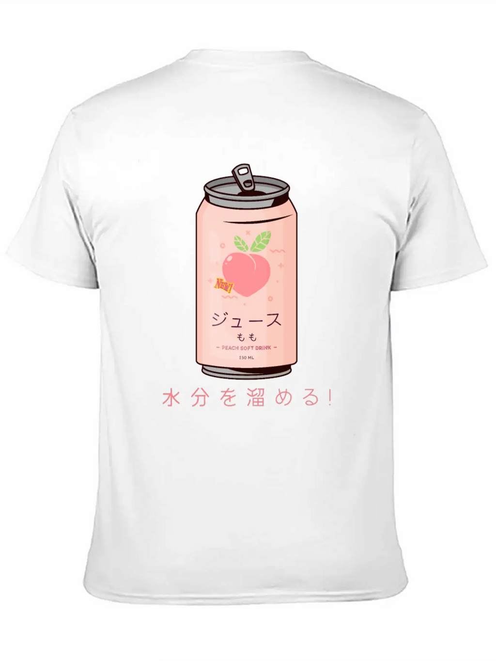 90s Japanese Aesthetic Peach Juice Can Aesthetic Unisex Casual T-Shirt – Clean Design For Daily Comfort