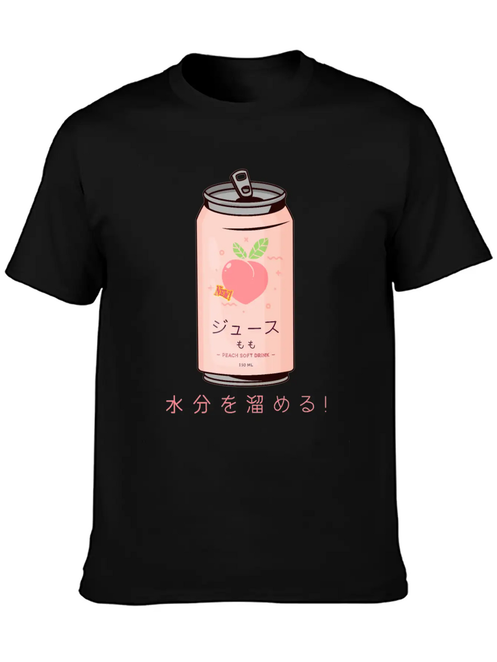 90s Japanese Aesthetic Peach Juice Can Aesthetic Unisex Casual T-Shirt – Clean Design For Daily Comfort