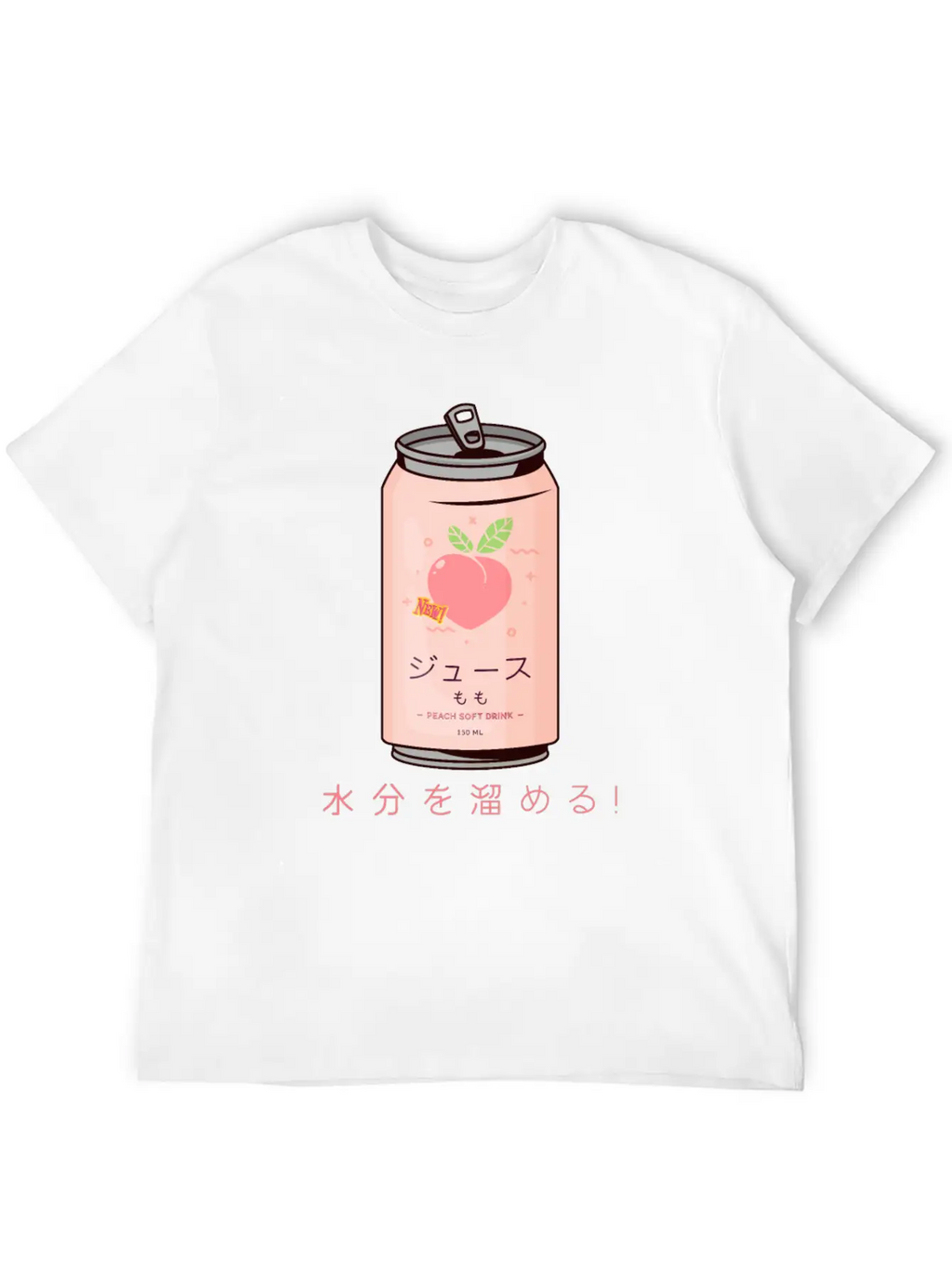 90s Japanese Aesthetic Peach Juice Can Aesthetic Unisex Casual T-Shirt – Clean Design For Daily Comfort
