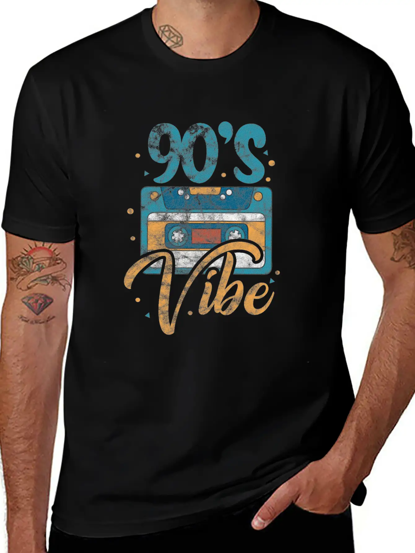 90's Vibe Cassette Tape Casual Graphic T-Shirt – Simple And Comfortable Daily Wear