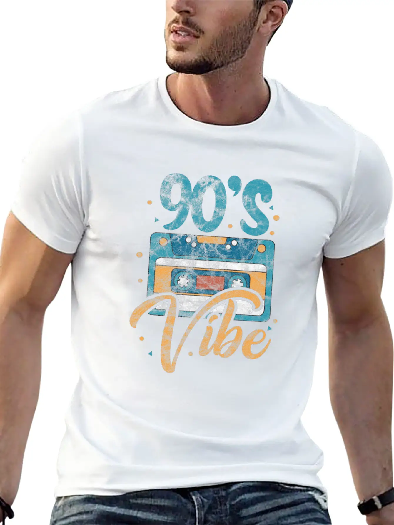 90's Vibe Cassette Tape Casual Graphic T-Shirt – Simple And Comfortable Daily Wear