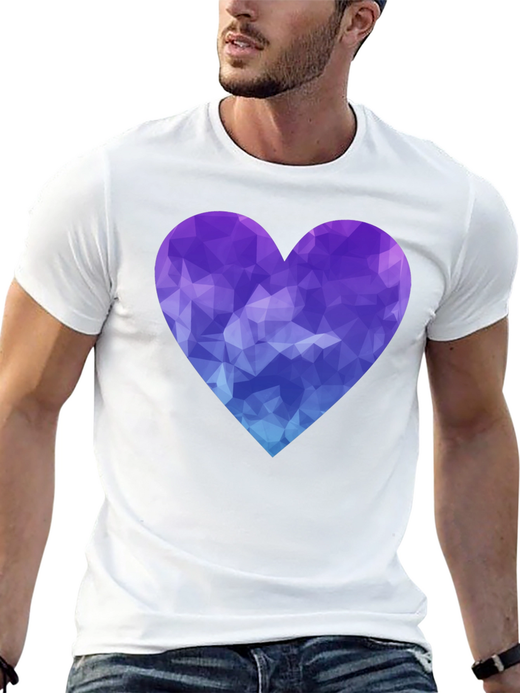 Geometric Heart Graphic T-Shirt