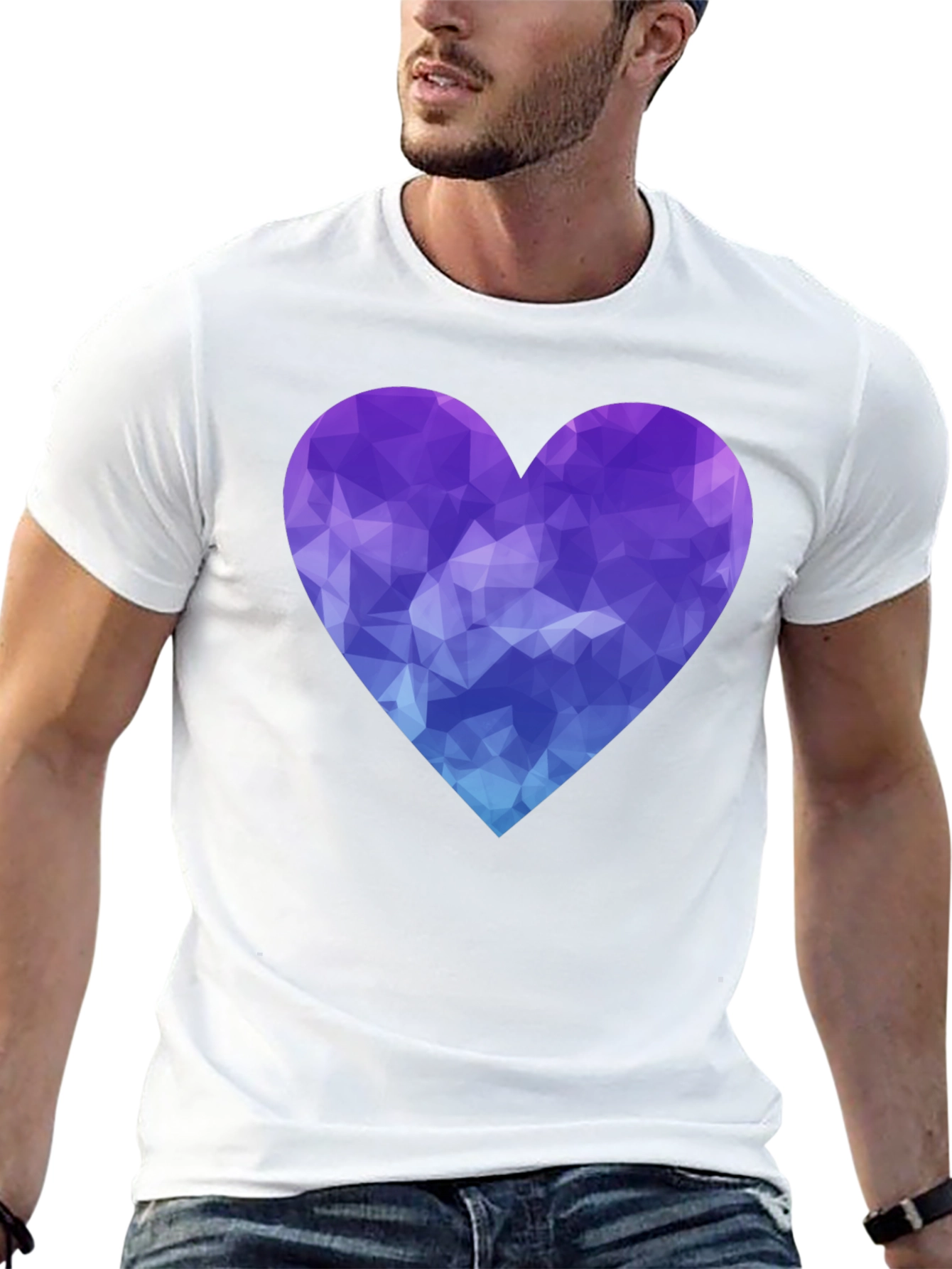 Geometric Heart Graphic T-Shirt