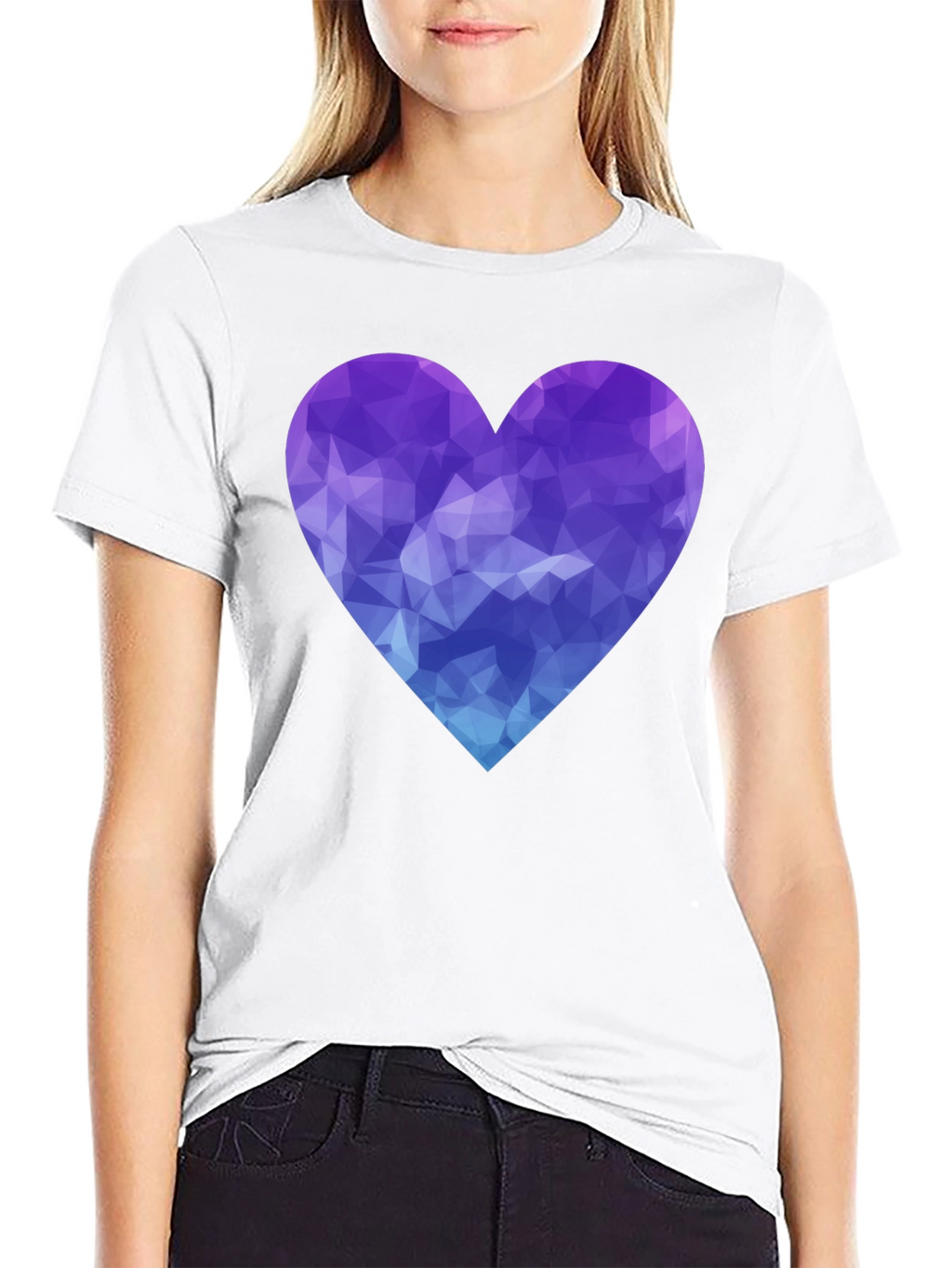 Geometric Heart Graphic T-Shirt