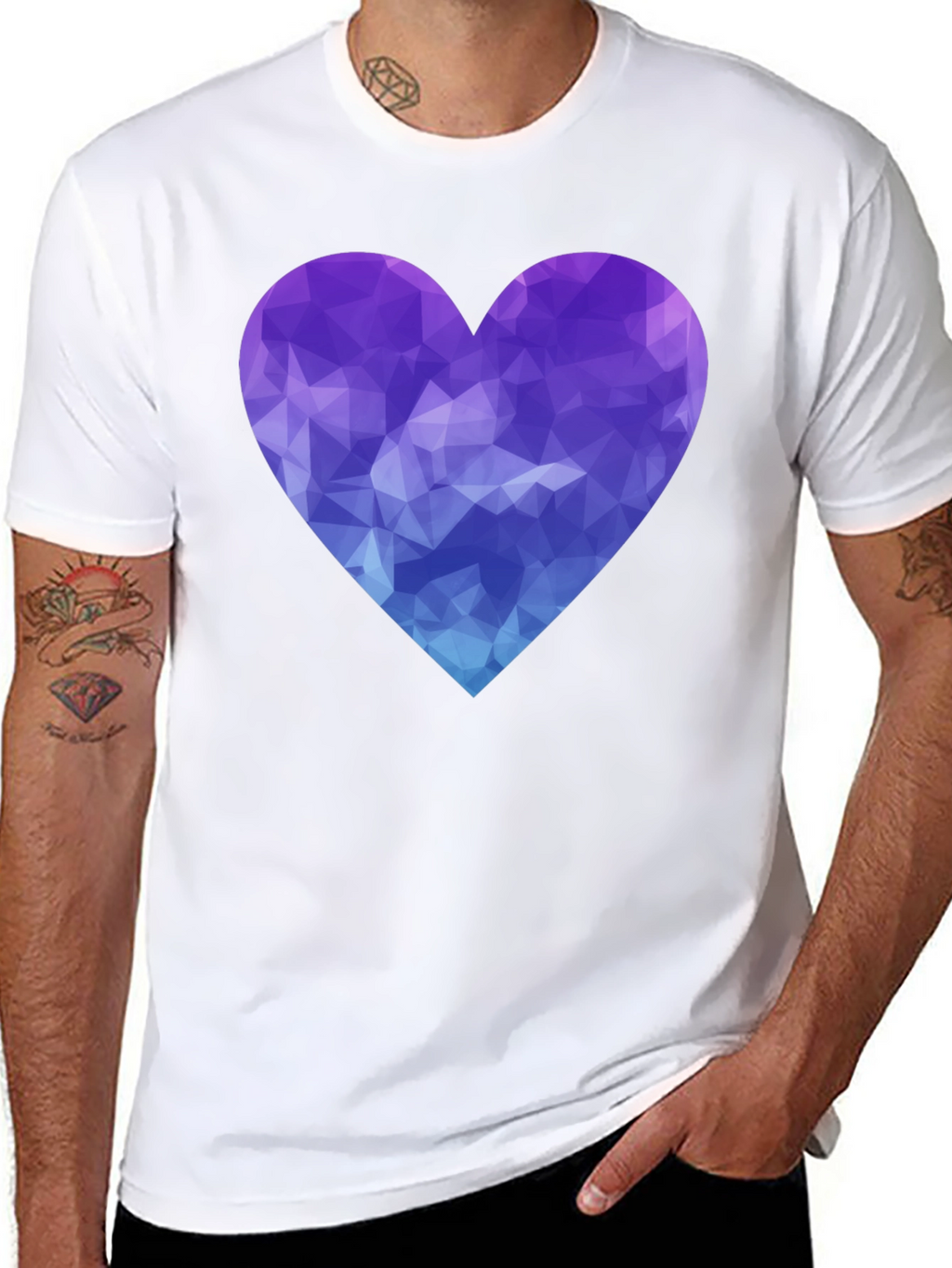 Geometric Heart Graphic T-Shirt